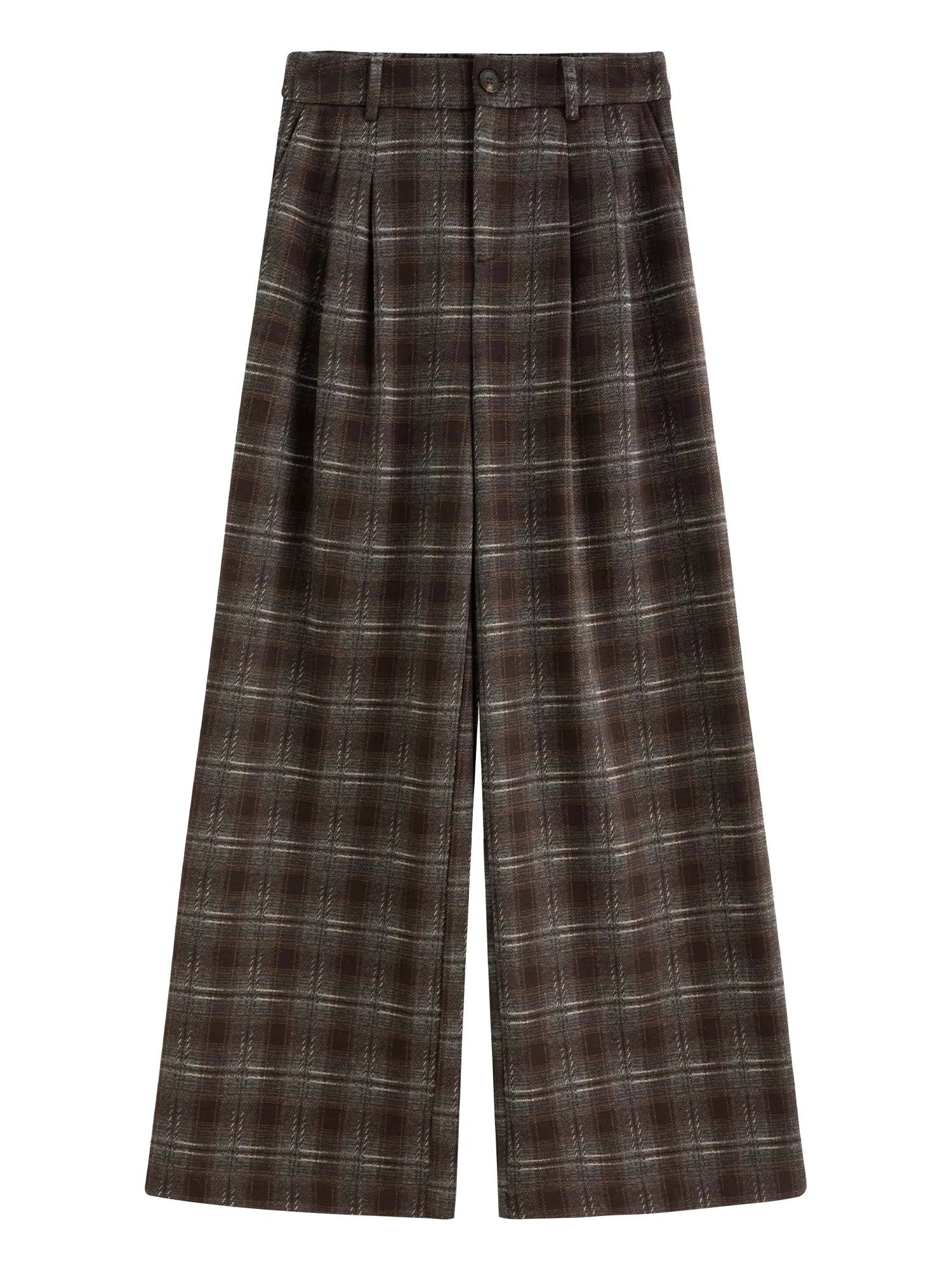 Retro Plaid Straight-Leg Casual Tros for Women Fall Winter 2025 New Arrival Petite-Friendly Casual Pants Commuting