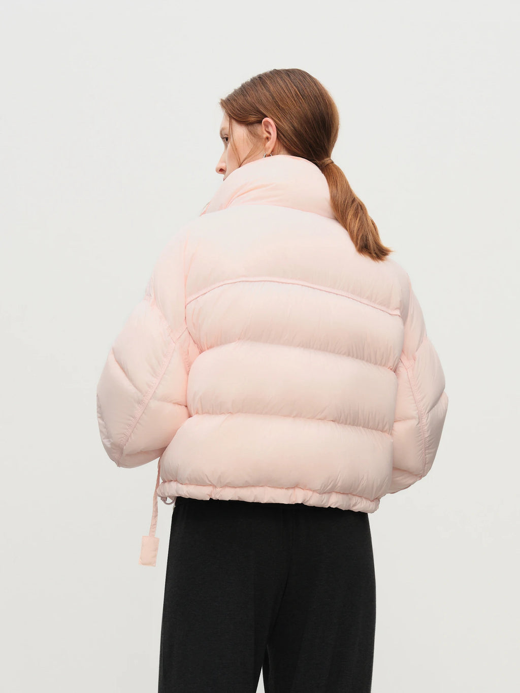 Winter 2025 Women Cloud-Like Puffer Coat - Stand Collar Short Down Jacket Lazy Chic Style Glossy Finish for Casual Comfort