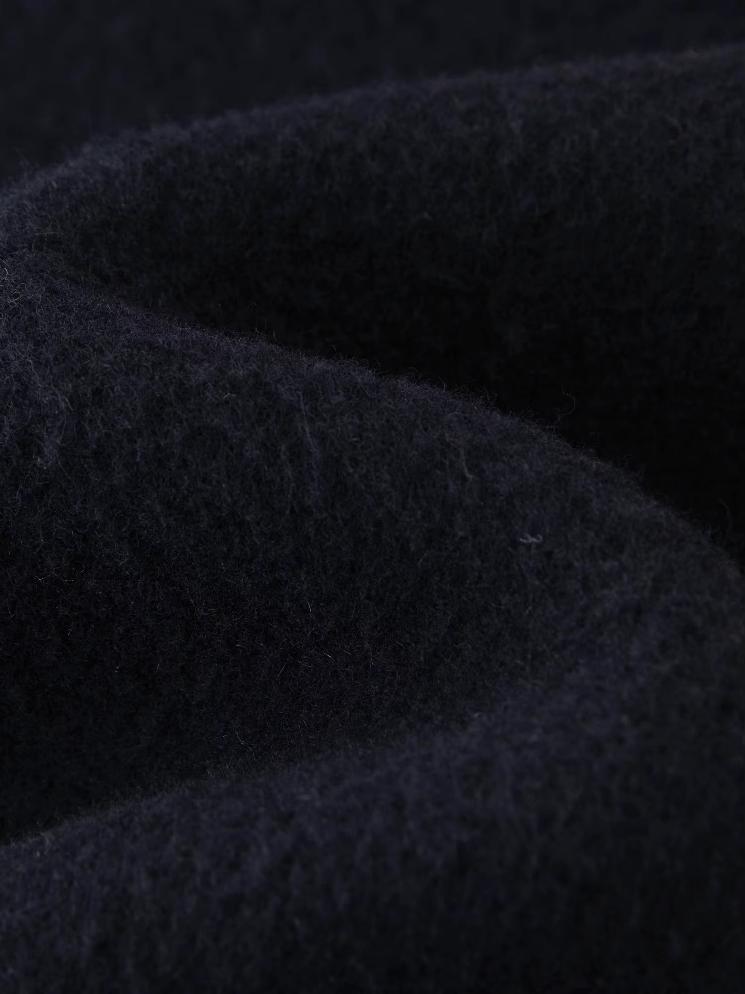 Winter 2025 Women's Horn Button Wool Blend Coat - Korean Style Double Faced Midi Length Stand Collar Casual Elegance
