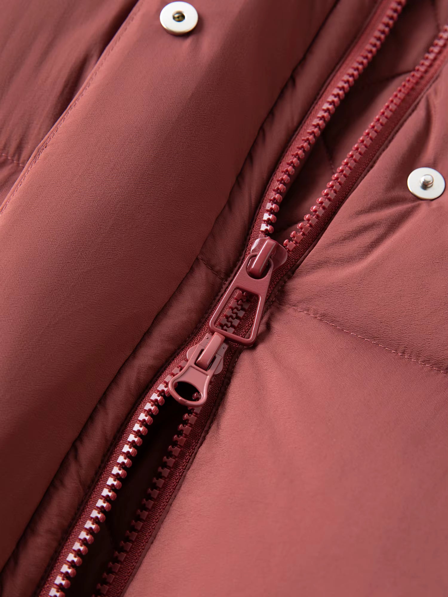 Puff Hooded Color Matching Knee-length Down Jacket Women's Winter 2025 New Cold-proof Warm Coats Simple Leisure