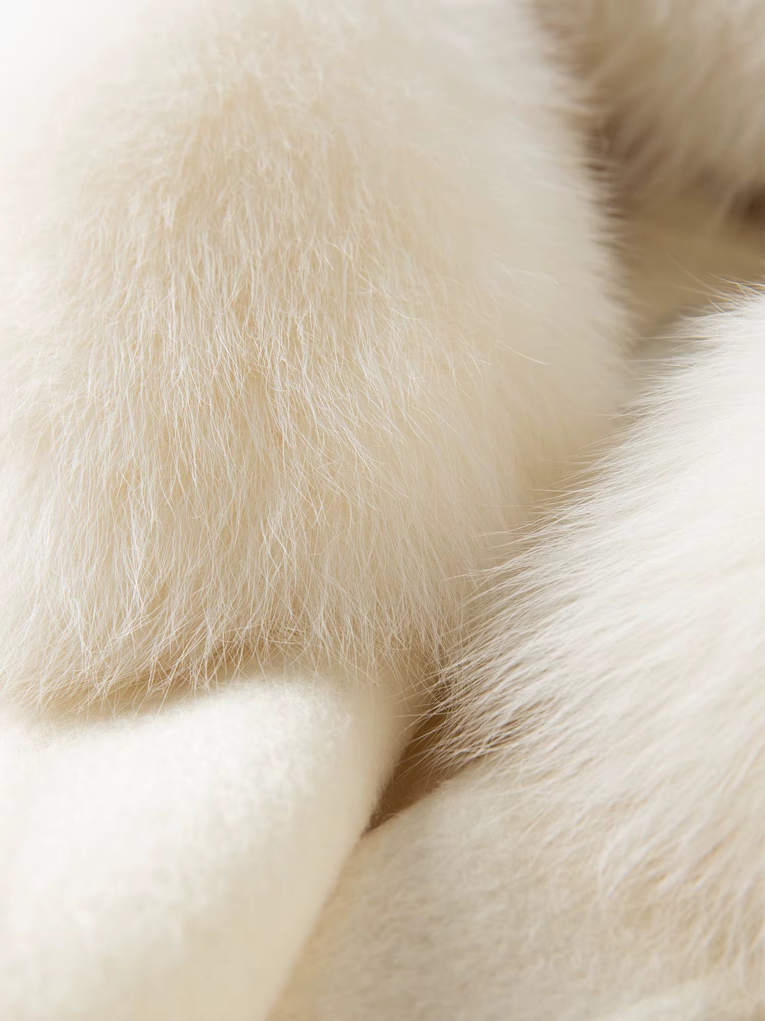 2025 Winter Women's Fox Fur Hooded Double Faced Wool Coat Long Plush Outerwear Vintage Elegant Warm Wool Coat Soft Coat