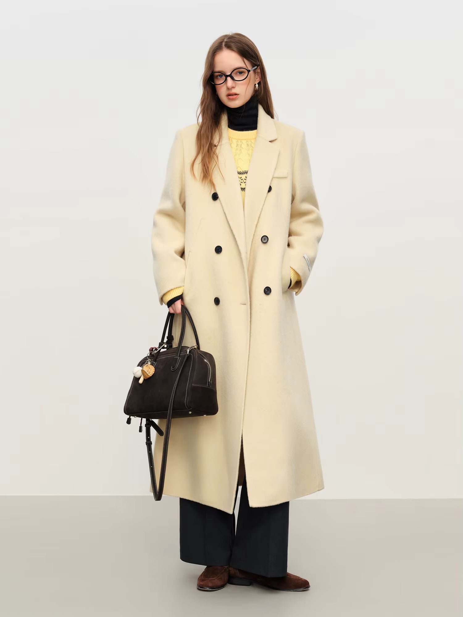 【Premium Series】 Cashmere Overcoat 2025 Winter Women's Relaxed Luxury Tailored Coat Suit Collar Winter Wool Long Coat