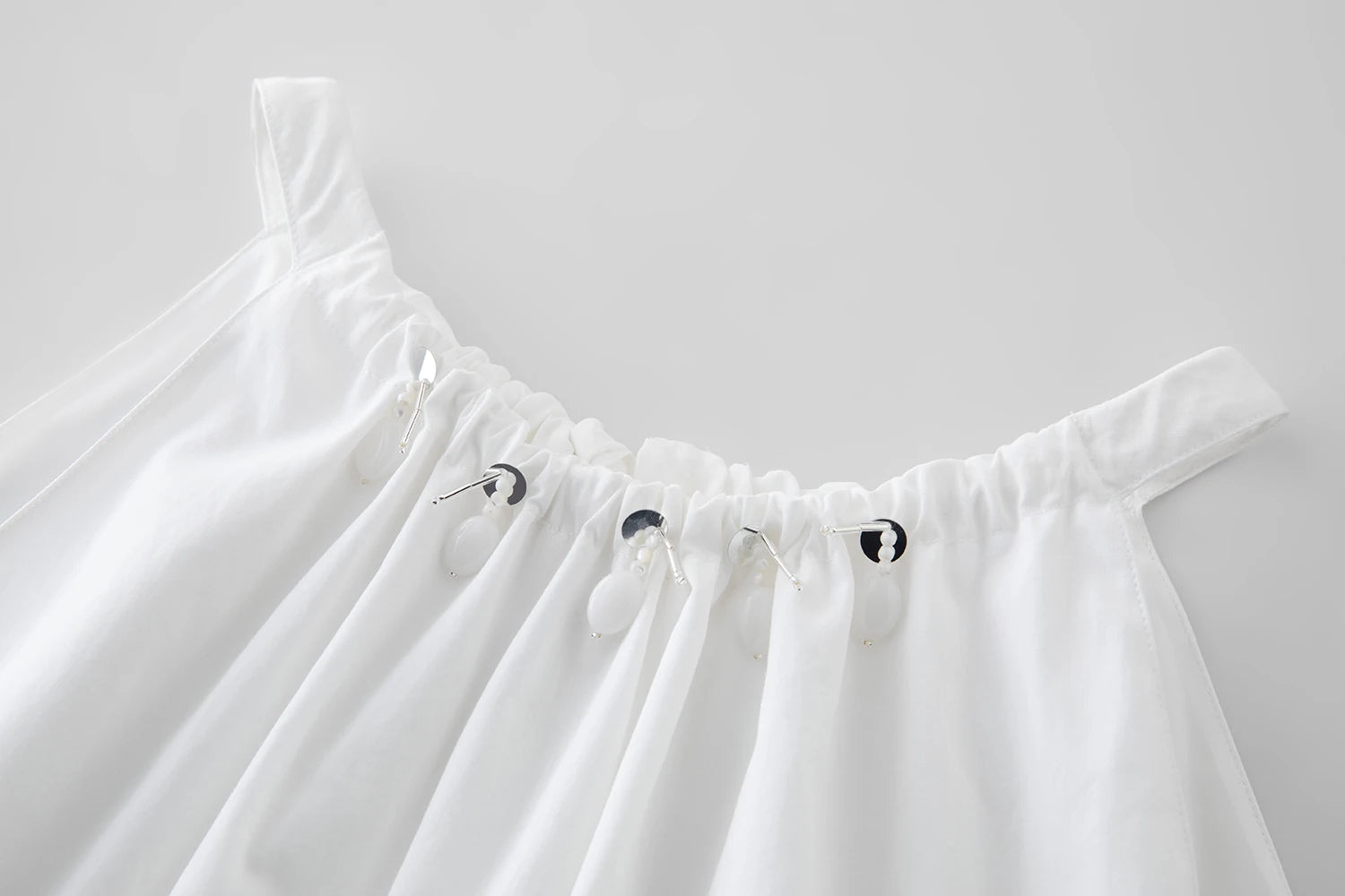 ZIQIAO 【Self-Pleasing Little White Dress】- 2025 Summer Elaborate Embroidered Strapless Long Dress for Petite Women