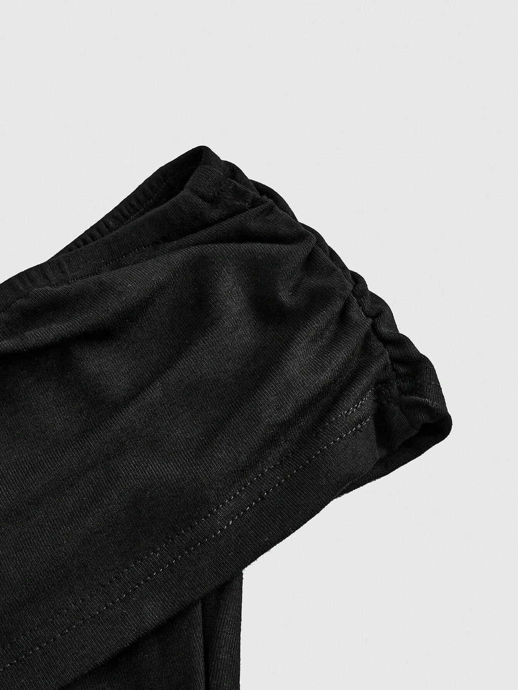 Sexy Off The Shoulder Fold Over Collar Pleated T-Shirt Women Summer 2024 Solid Color Slim Fit Crop Tee Top Streetwear Y2K