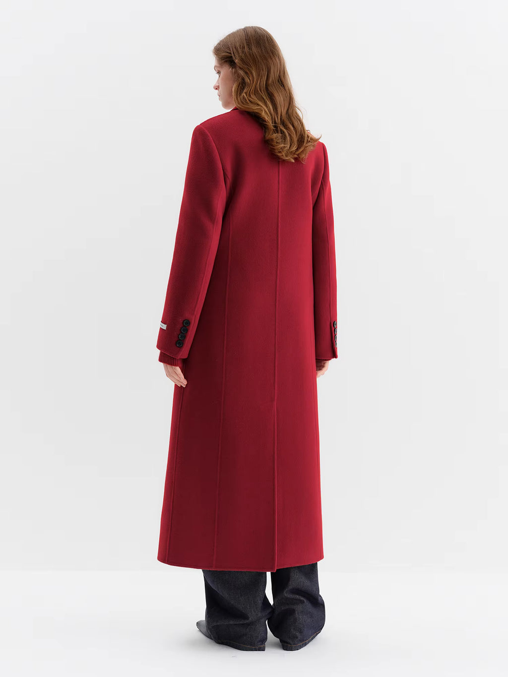Women Tailored Coat with Double-Faced Tweed Oversized Flattering Silhouette Premium Wool Outerwear 2025 Winter New Arrival