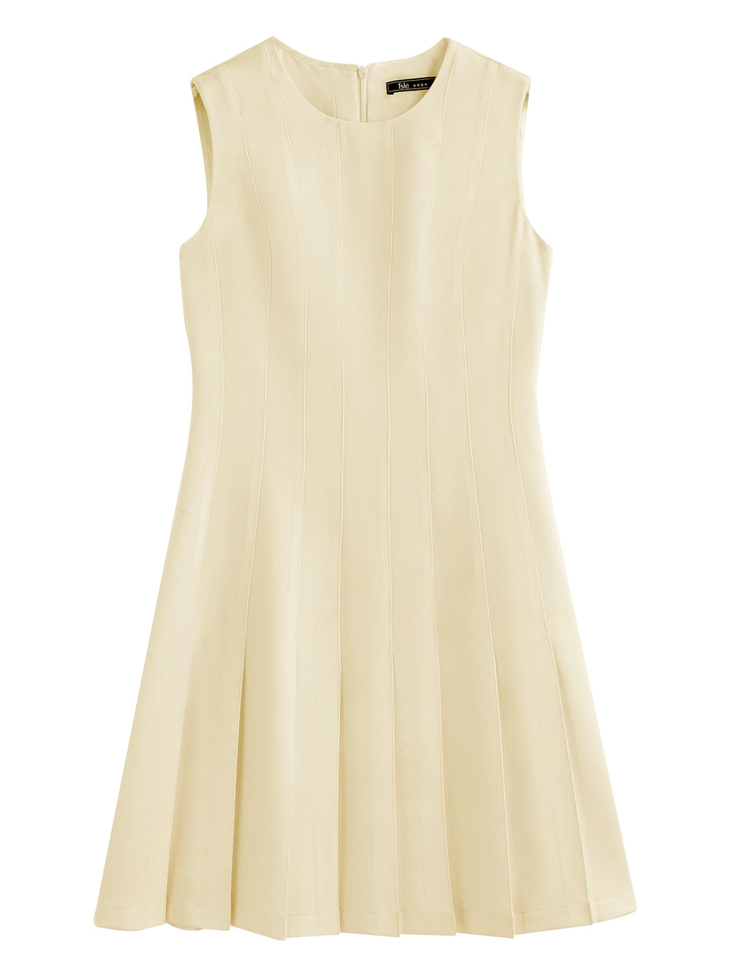 FSLE【Premium Series】Minimalism Old Money Style Acetate Sleeveless Vest Pleated Dress For Women 2025 Summer New Arrival Dress