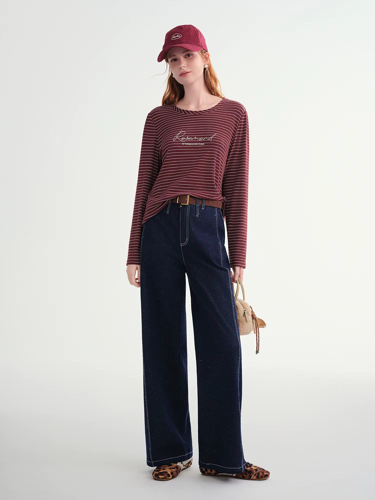 Letter Embroidery T-Shirt Women 2025 Autumn Winter Vintage American Style Long Sleeve Top Casual Streetwear Basic Tee