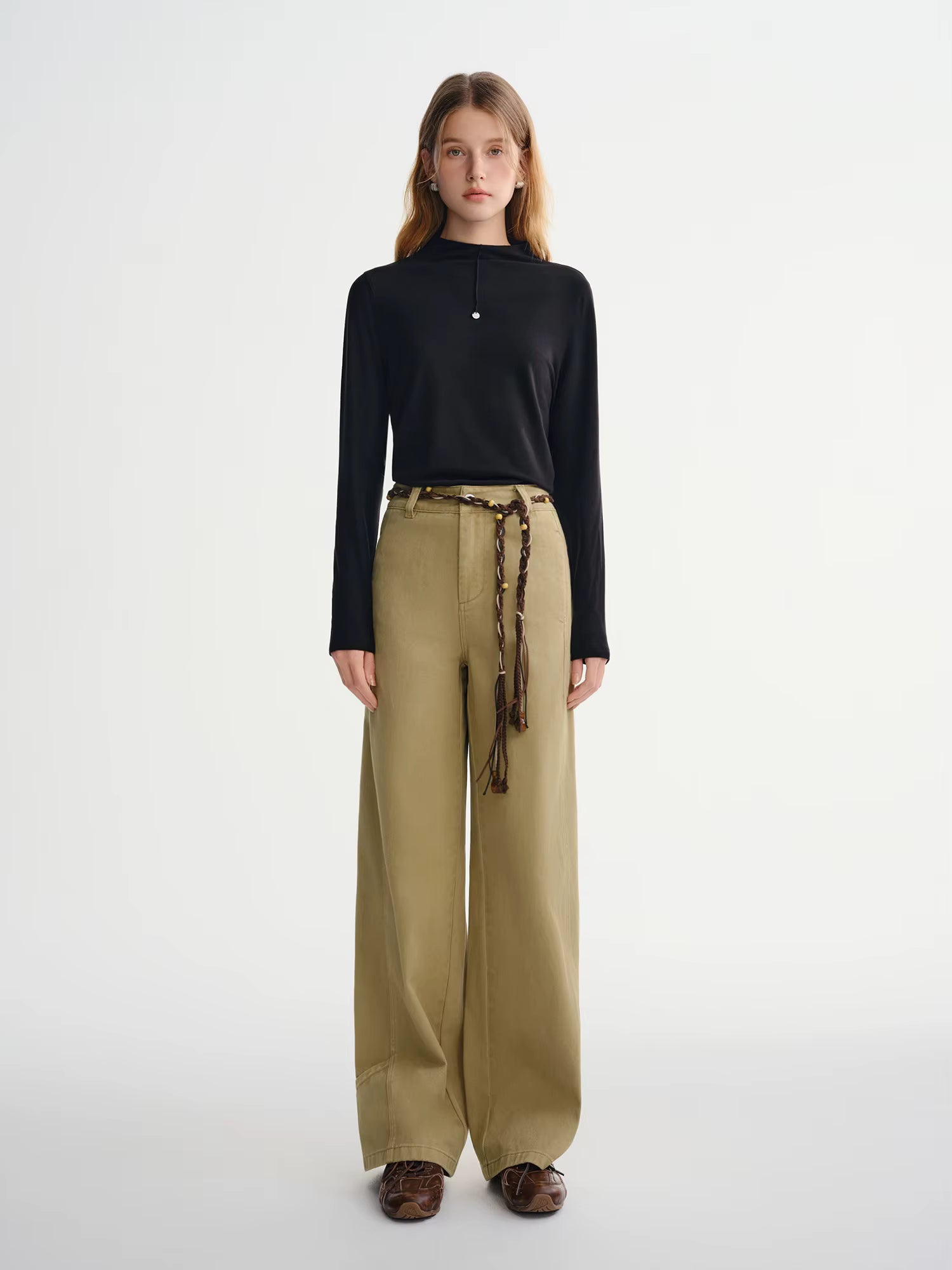 Plus-Size Women’s Deconstructivist Fashion: Baidapa Workwear Jeans 2025 Winter Wide Leg Pants Collection Winter Jeans