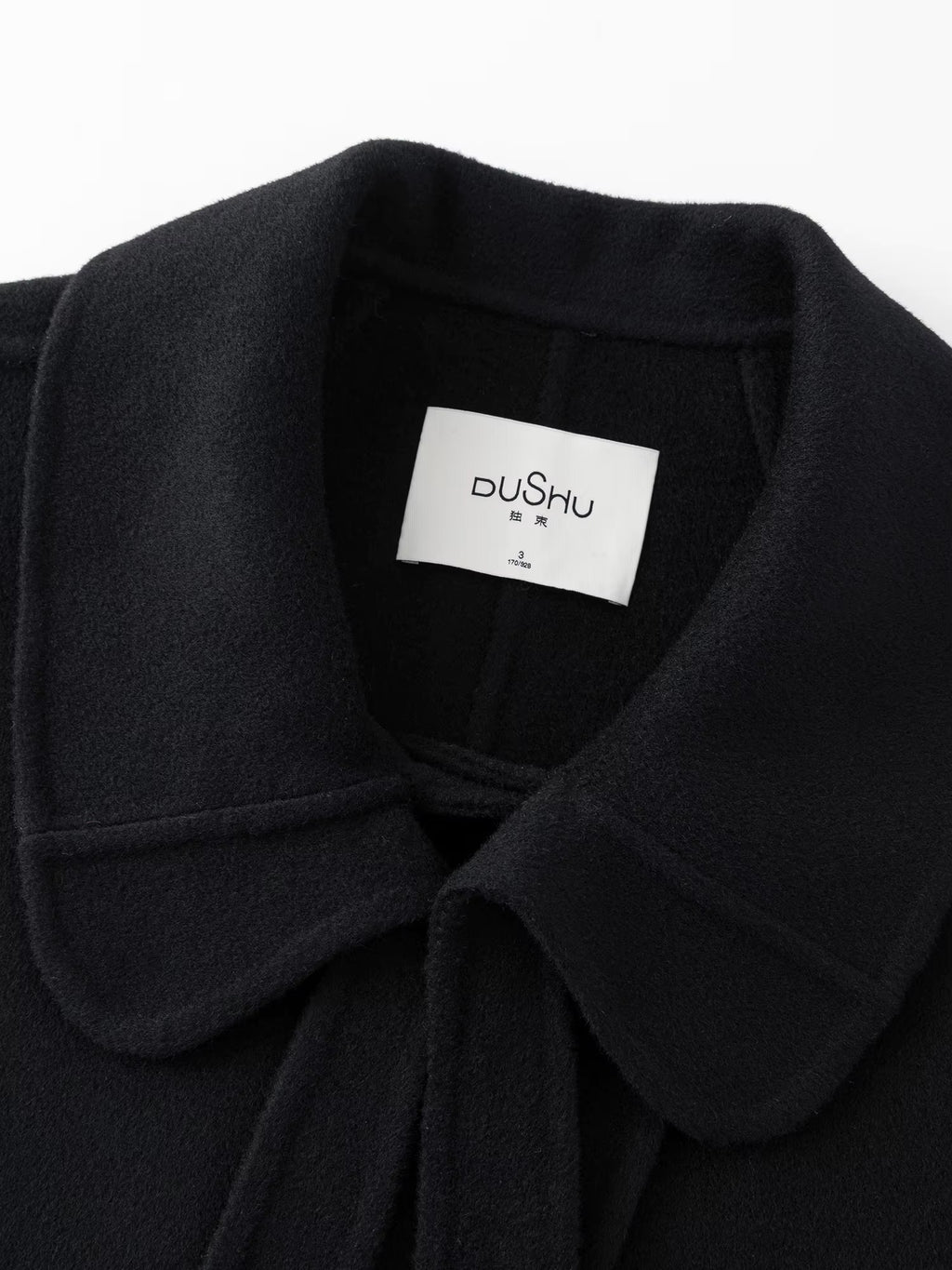 Elegant Sets Women Winter Cropped Black Coats Skirt Suit Peter Pan Collar Woolen Jacket Age-reducing Temperament French