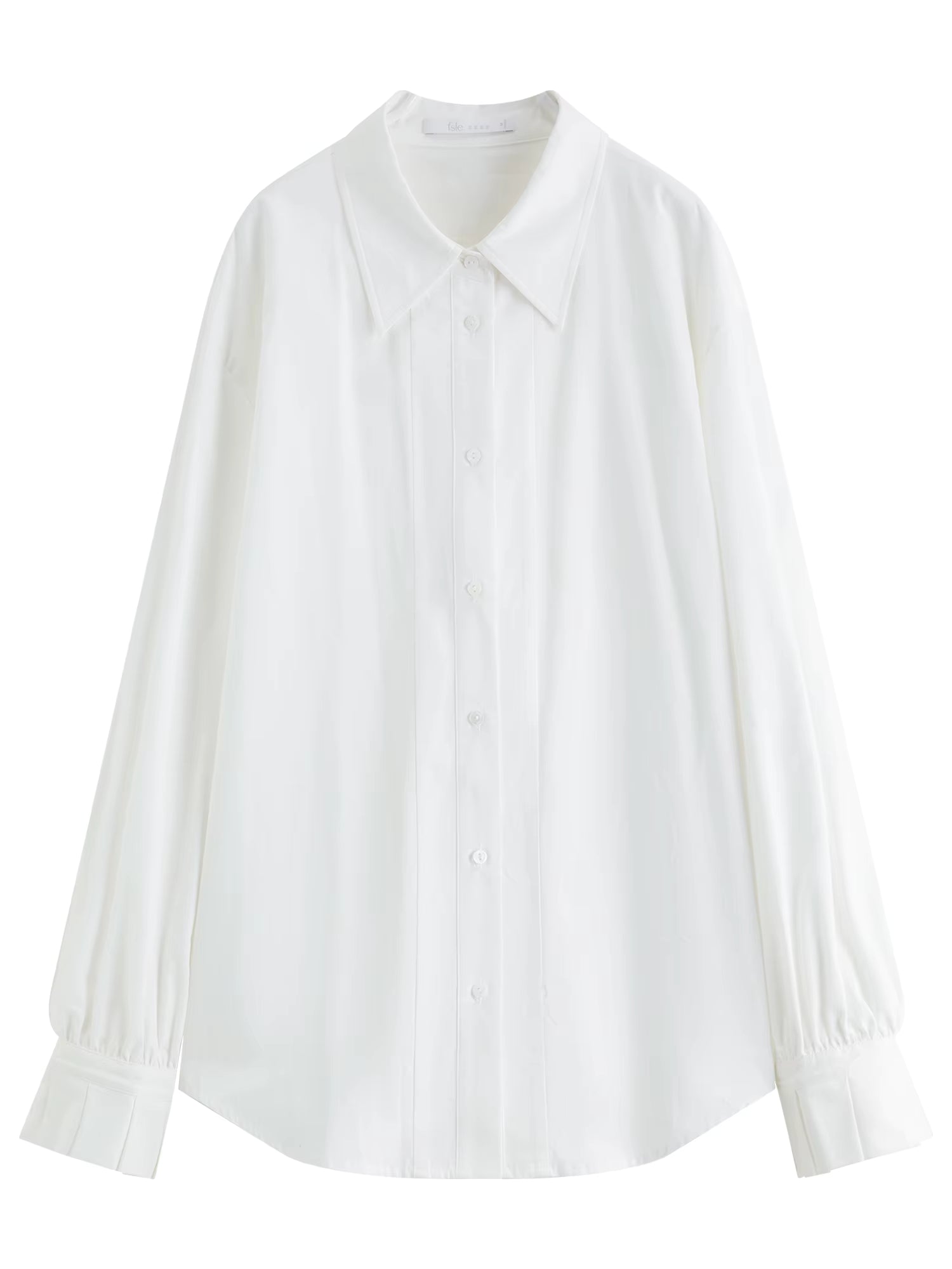 French-Elegant Stylish Pima Cotton Long Sleeve Shirt for Women Fall Winter 2025 New Arrival Versatile Inner Layer Top Shirt