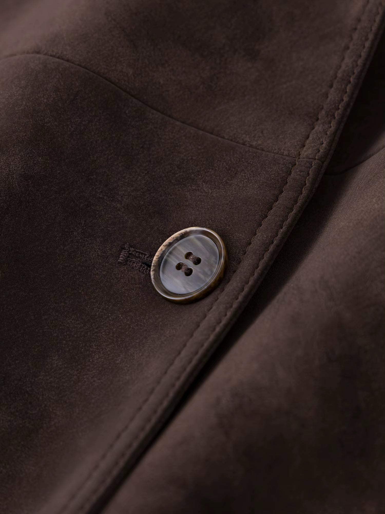 Retro Double-breasted Lapel Loose Leather Jacket for Women 2025 Winter New Casual Coffee-colored Jacket Loose Fit