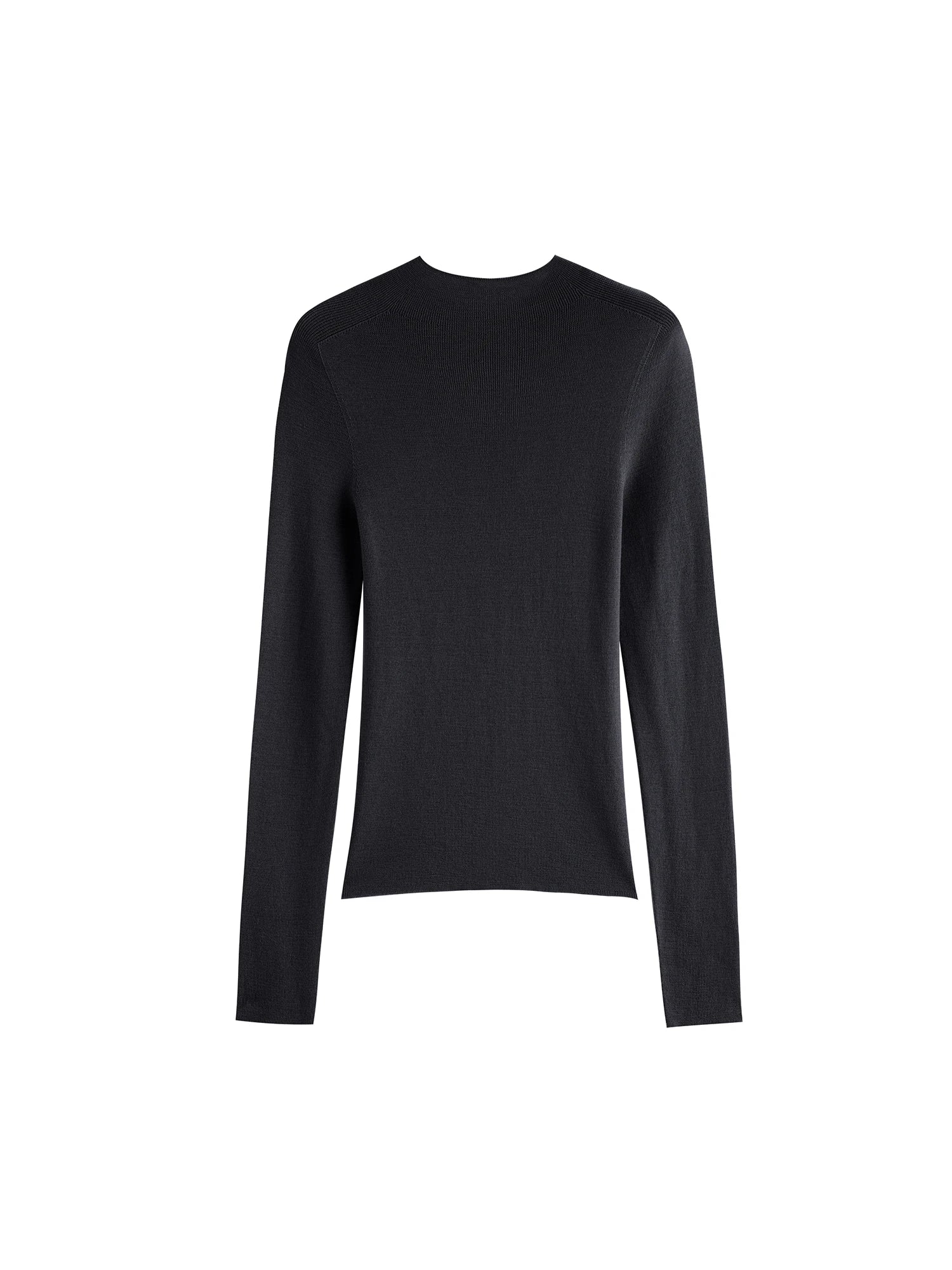 ZIQIAO Wool Sweater for Women Autumn and Winter New 18 Needle Nude Seamless Knitted Bottoming T-shirt