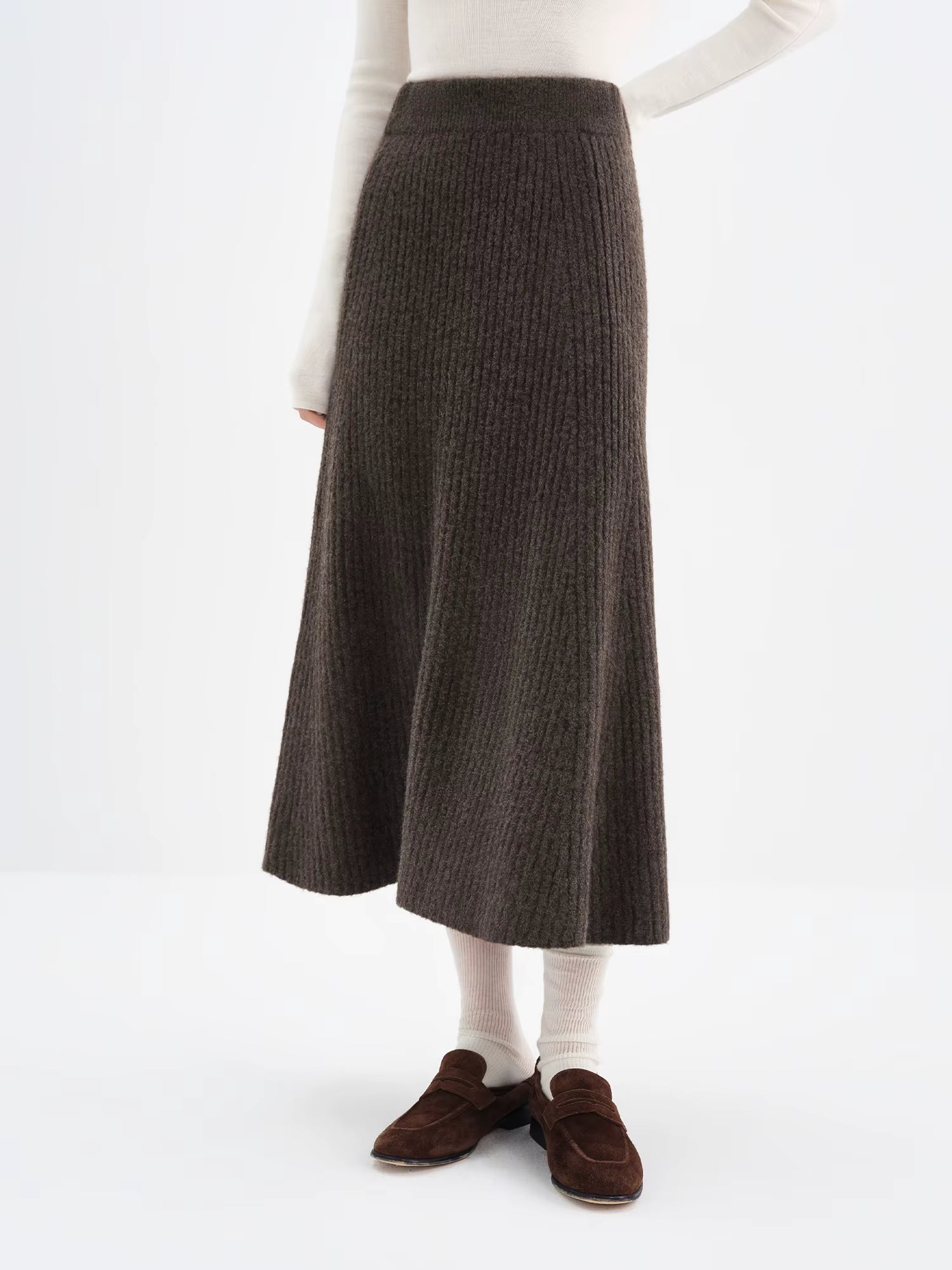 Fall 2025 Winter New Arrival Elegant Knitwear Twisted Knit Sweater and Skirt Two-Piece Outfit Sweater and Long Skirts Sets