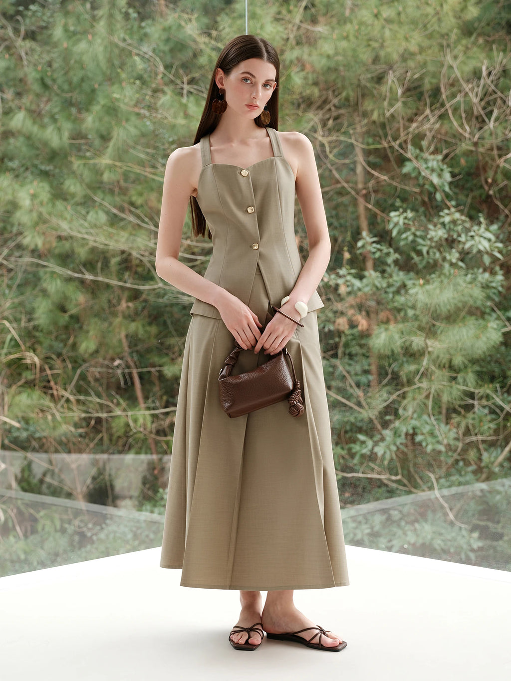 FSLE 【Premium Series】MInimalism Old Money Style Vest Top Skirt Set For Women 2025 Summer New Arrival Office Lady Chic Suit