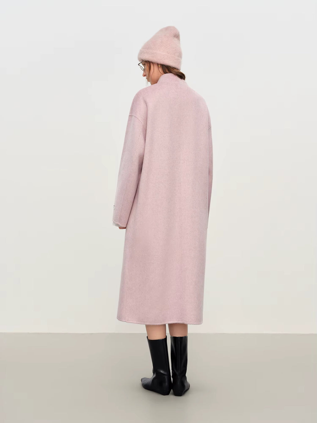 【Premium Series】Cashmere Luxury Casual Standalone Collar Elegant Double Faced Overcoat Women 2025 New Arrival Wool Coat