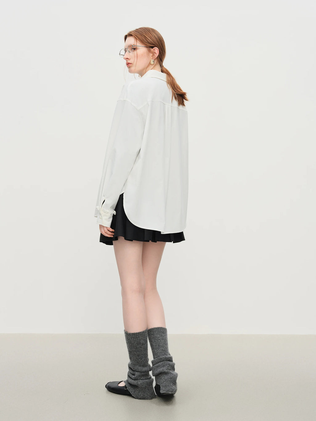 FSLE French Style Elegant Romantic Ruffled Lace White Shirt Women's Winter 2025 New Shirt