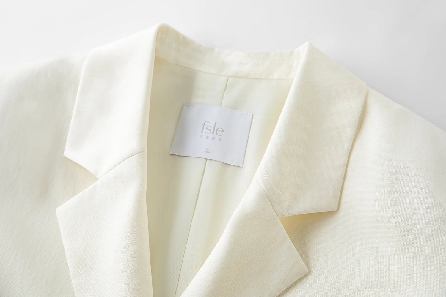 FSLE Design Sensitive French Women's Blazer with Lace Trim 2025 Autumn New Arrival White Suit Blazers