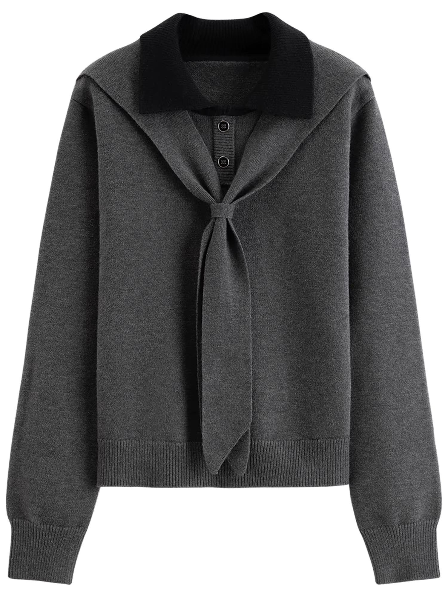 Gray College Style Two-piece Knitted Sweater Suit for Women Pullovers Mini Pleated Skirts 2025 Autumn and Winter New Style