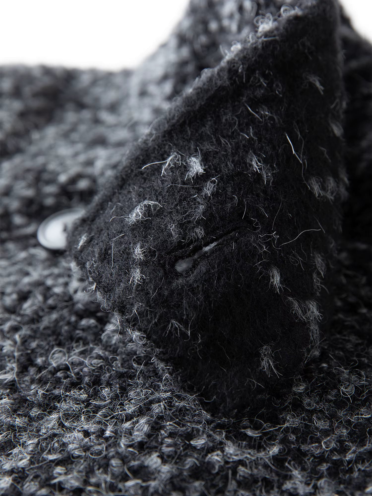 【Premium Series】 Women's Tweed Pattern Turtleneck Wool Blend Overcoat - Elegant Winter Long Coat for Business Casual