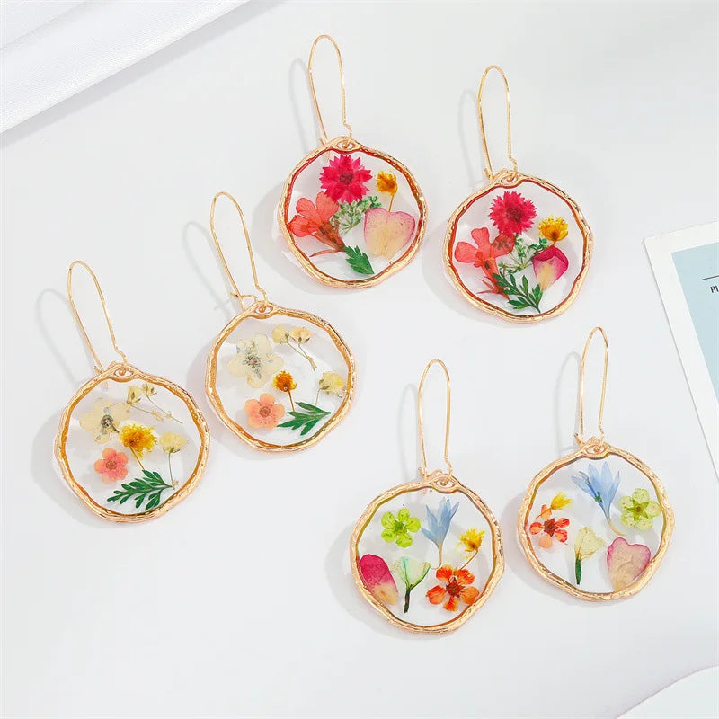 Flower Drop Earrings for Women Fashion Jewelry for Ladies Girls Gifts Trendy Mushroom Shape Flower Drop Earrings Jewellery