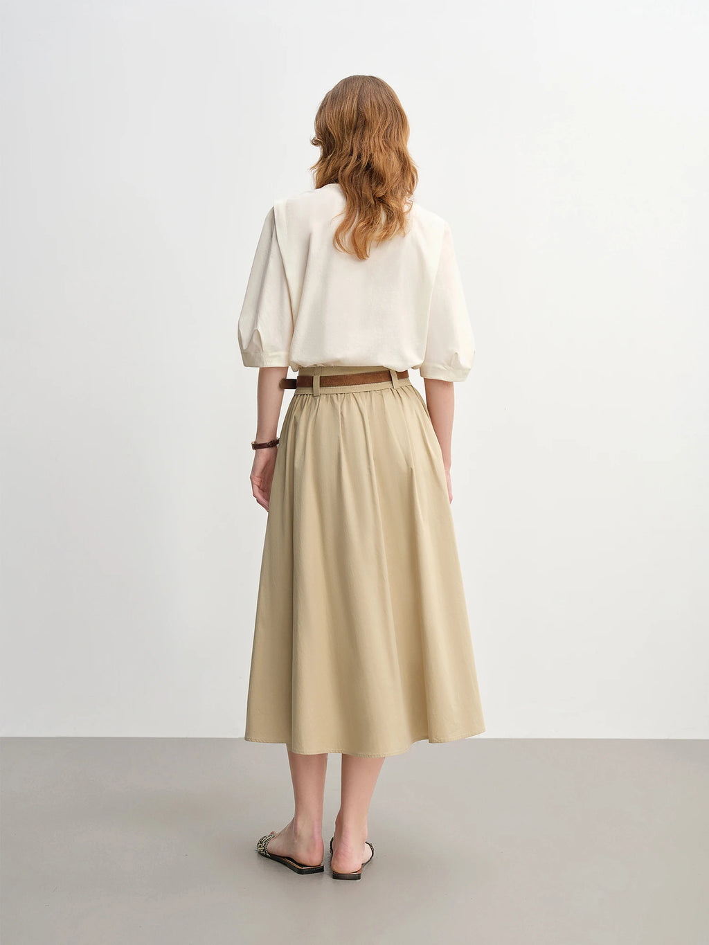 DUSHU V-neck Blouse Half Sleeve Solid Simple Ins Korean Style 2025 Autumn New Fashion Commuting All-match Slim Tops