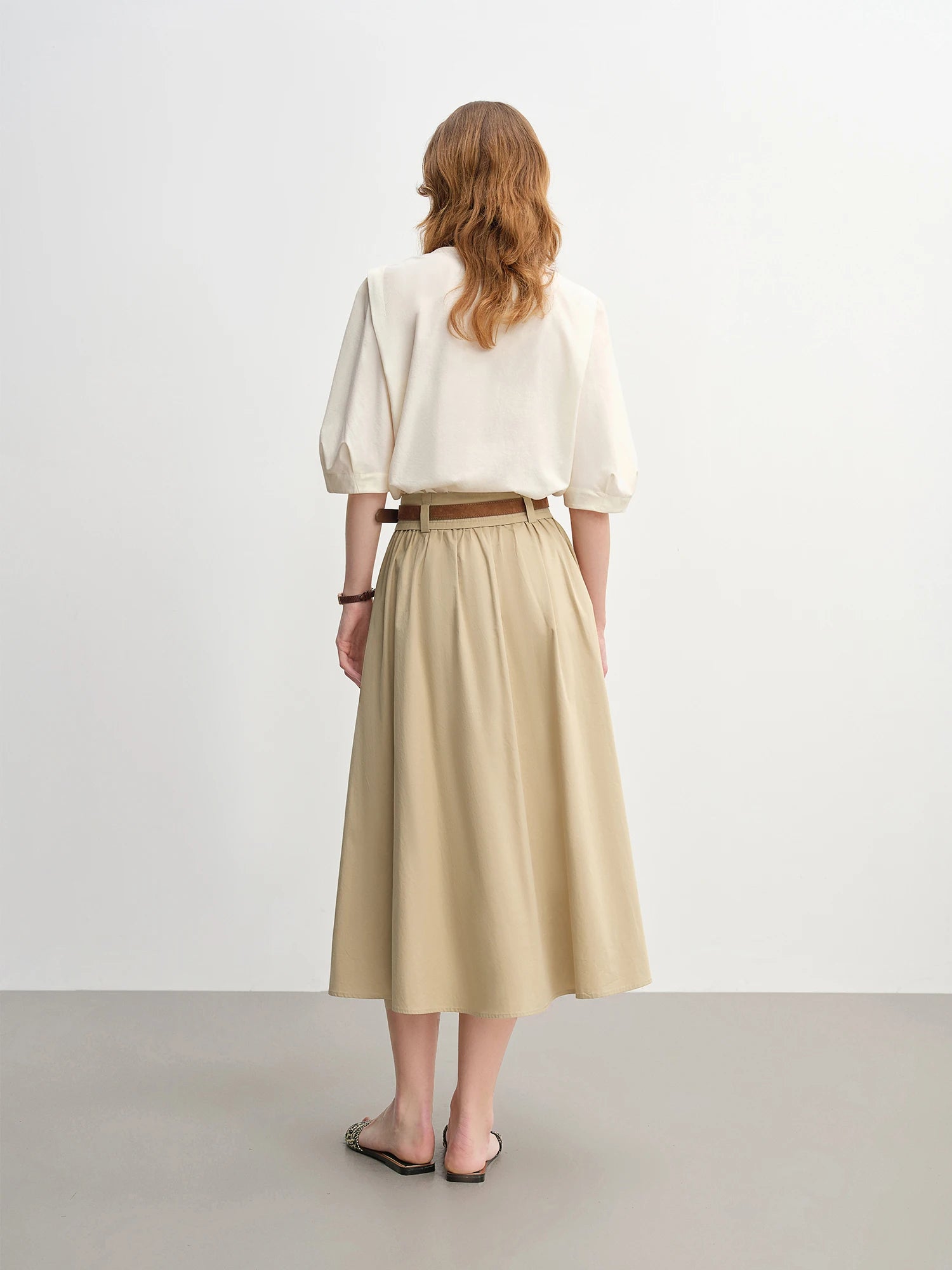 DUSHU V-neck Blouse Half Sleeve Solid Simple Ins Korean Style 2025 Autumn New Fashion Commuting All-match Slim Tops