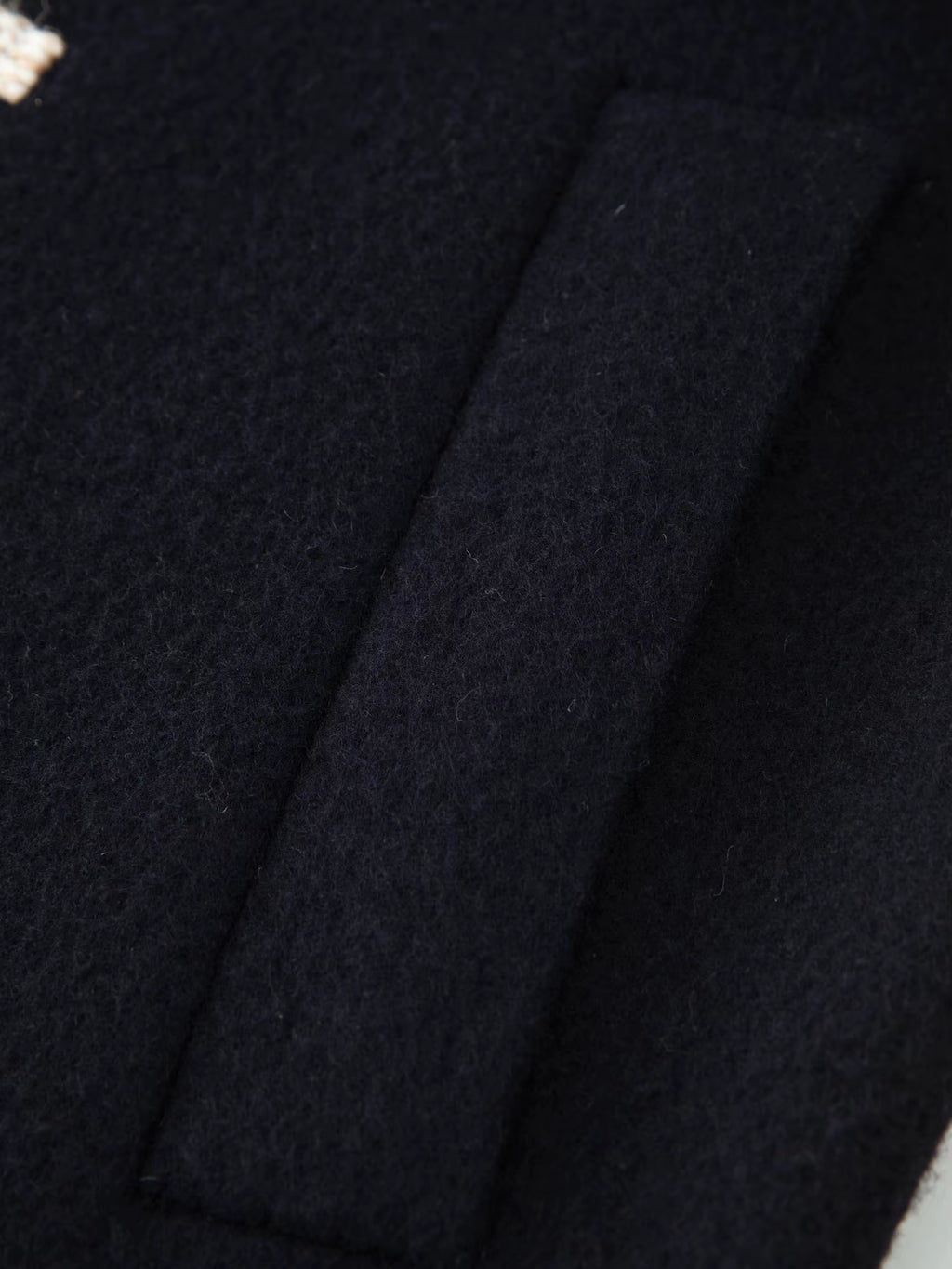 Winter 2025 Women's Horn Button Wool Blend Coat - Korean Style Double Faced Midi Length Stand Collar Casual Elegance
