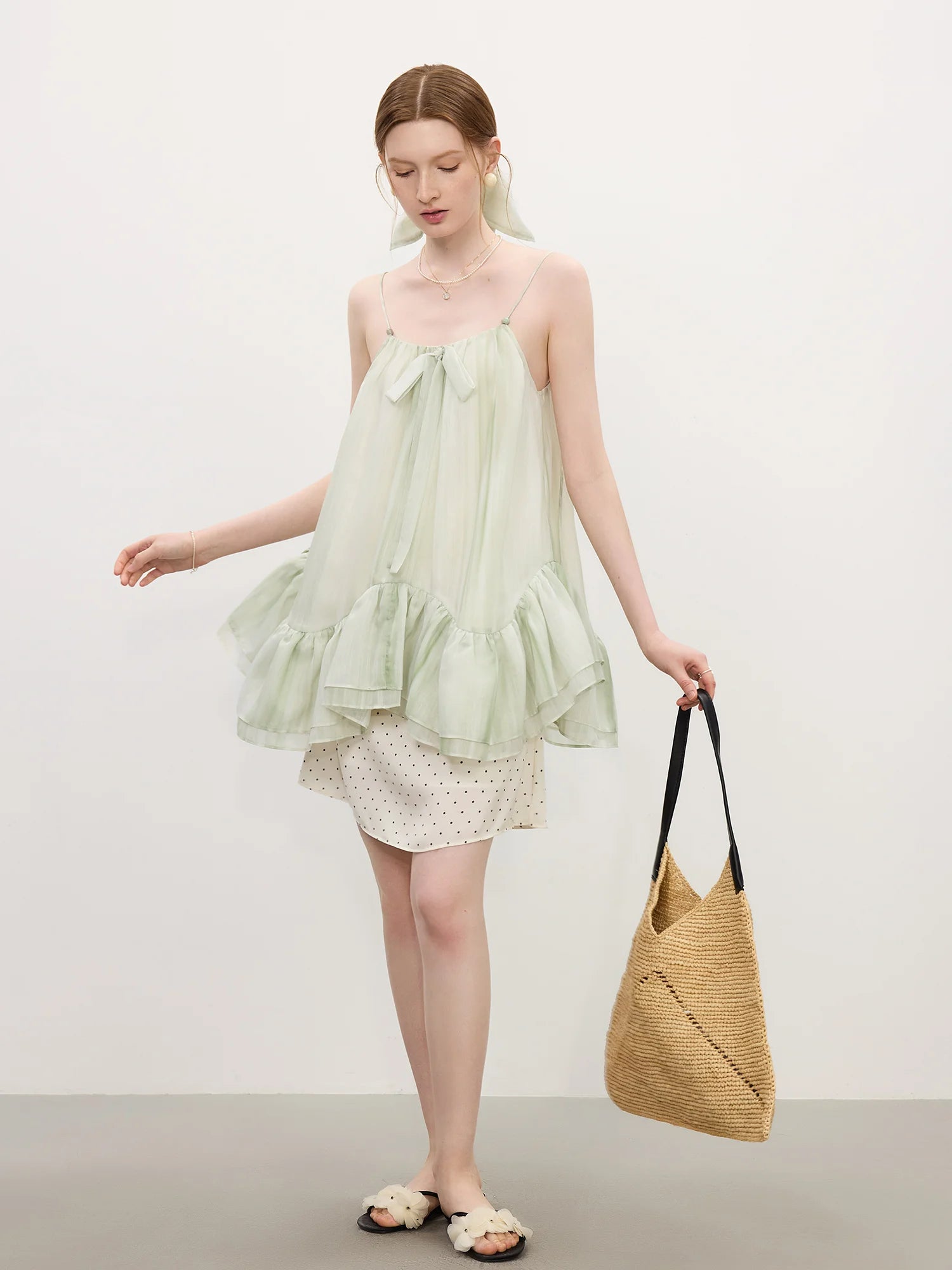FSLE 2025 Summer Textured Shell - Adjustable Fit Resort Style Strappy Top Office to Beach Wear