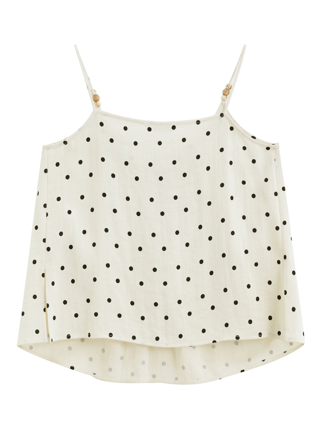 ZIQIAO Women 2025 Summer Vest+Pant Sets Holiday Style Polka Dot Camisole Tops Elastic Waist Casual Long Trousers