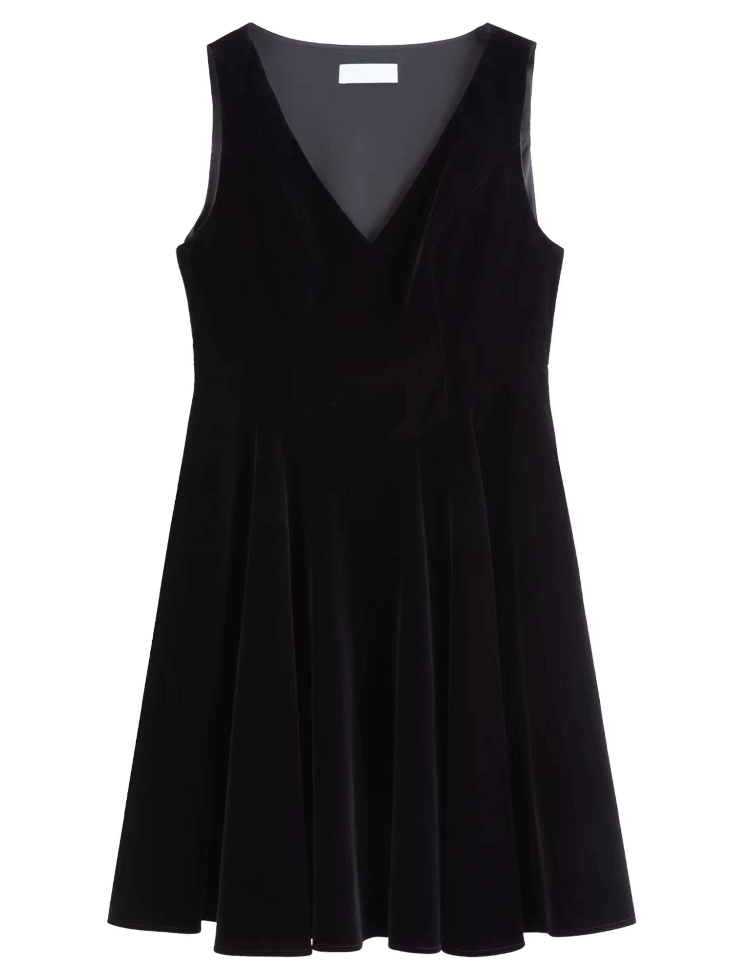 Stylish Plus-Size Flowing Velvet Waist defining Vest Design Dress - Autumn/Winter Deep V-Neck Sleeveless 2025 Winter New