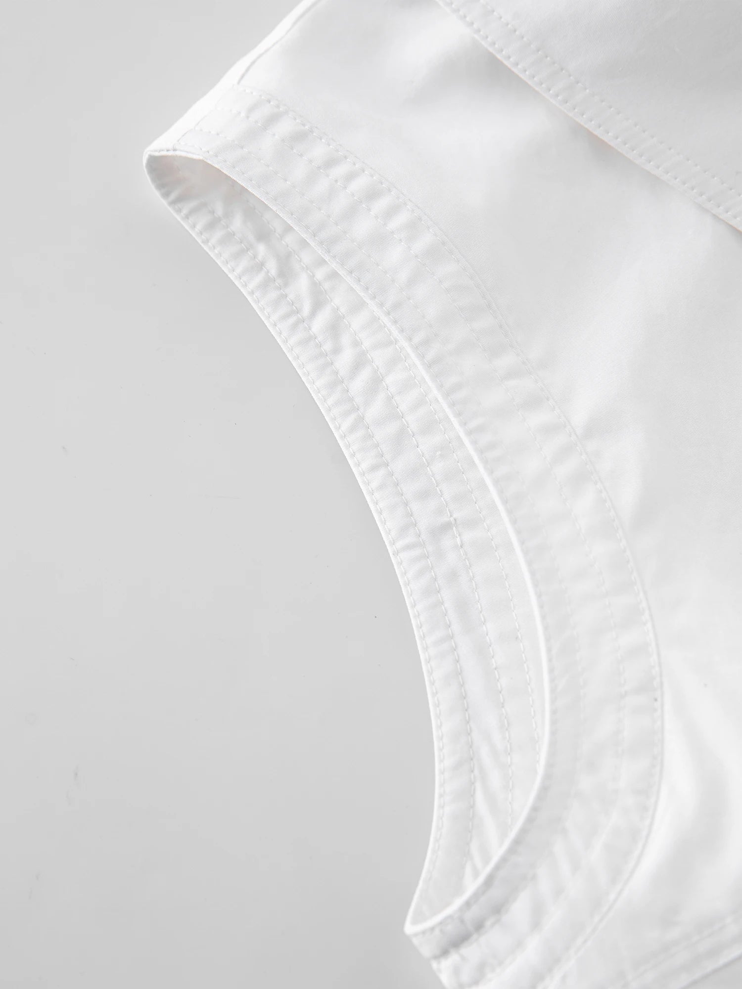 FSLE【Premium Series】100% Cotton Embroidery Design Female Sleeveless Shirt Zipper Waist Long A-LINE Skirts 2025 Summer