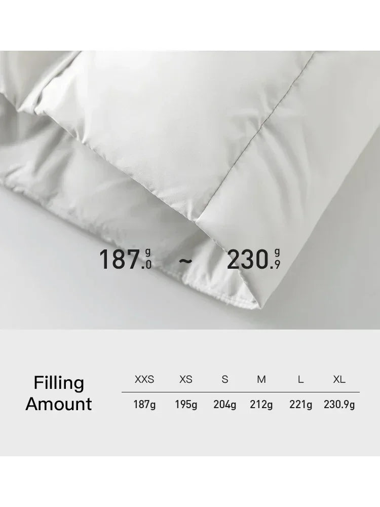 FSLE 204G Filling Capacity Winter Thicken Women Long White Down Jackets Detachable Hooded Commuter Black Mid-Length Female Coats