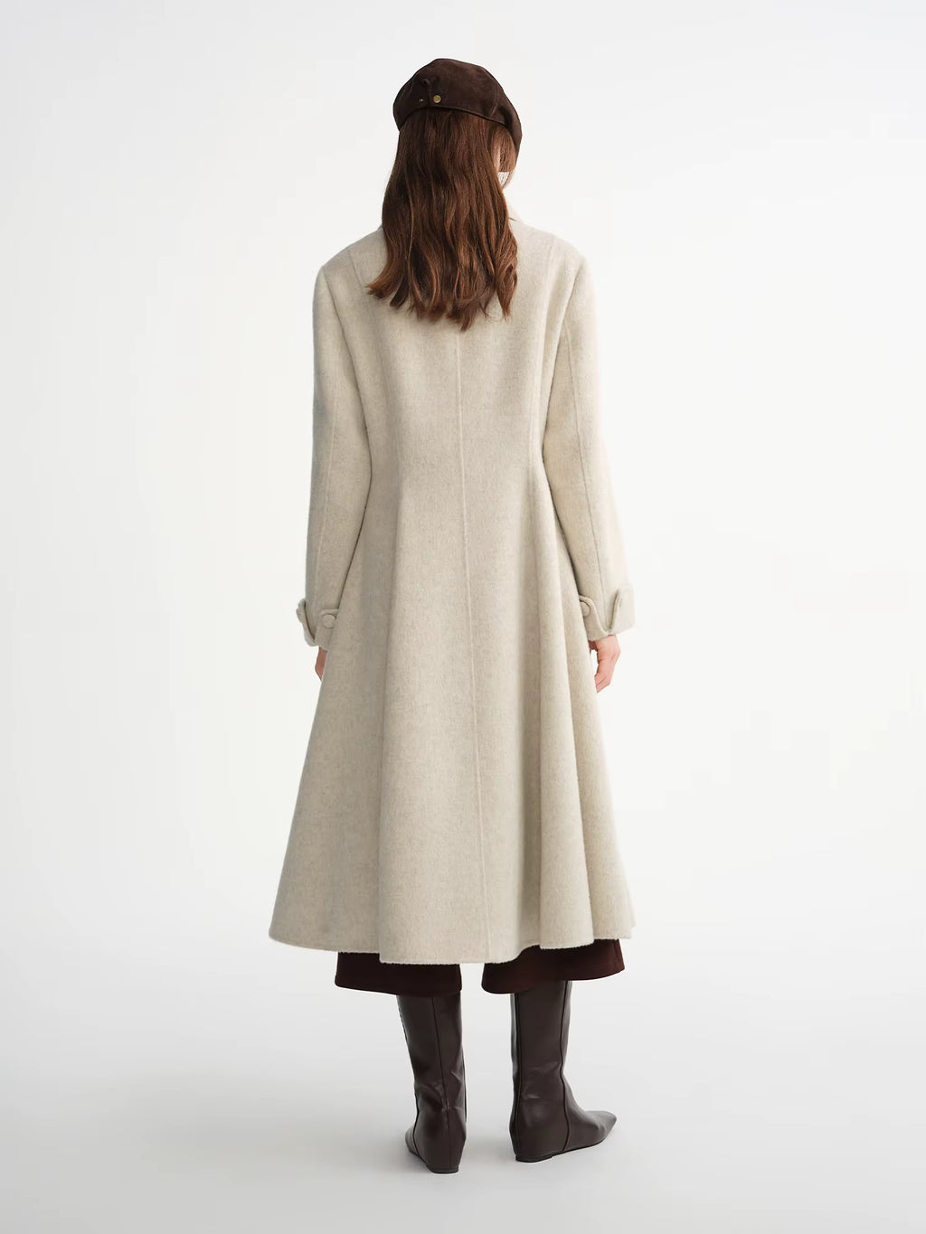 Plus Size Women's Double Breasted Tweed Overcoat 2025 Winter Elegant Loose Fit Long Coat Rich Aesthetic Hepburn Style 1 sold