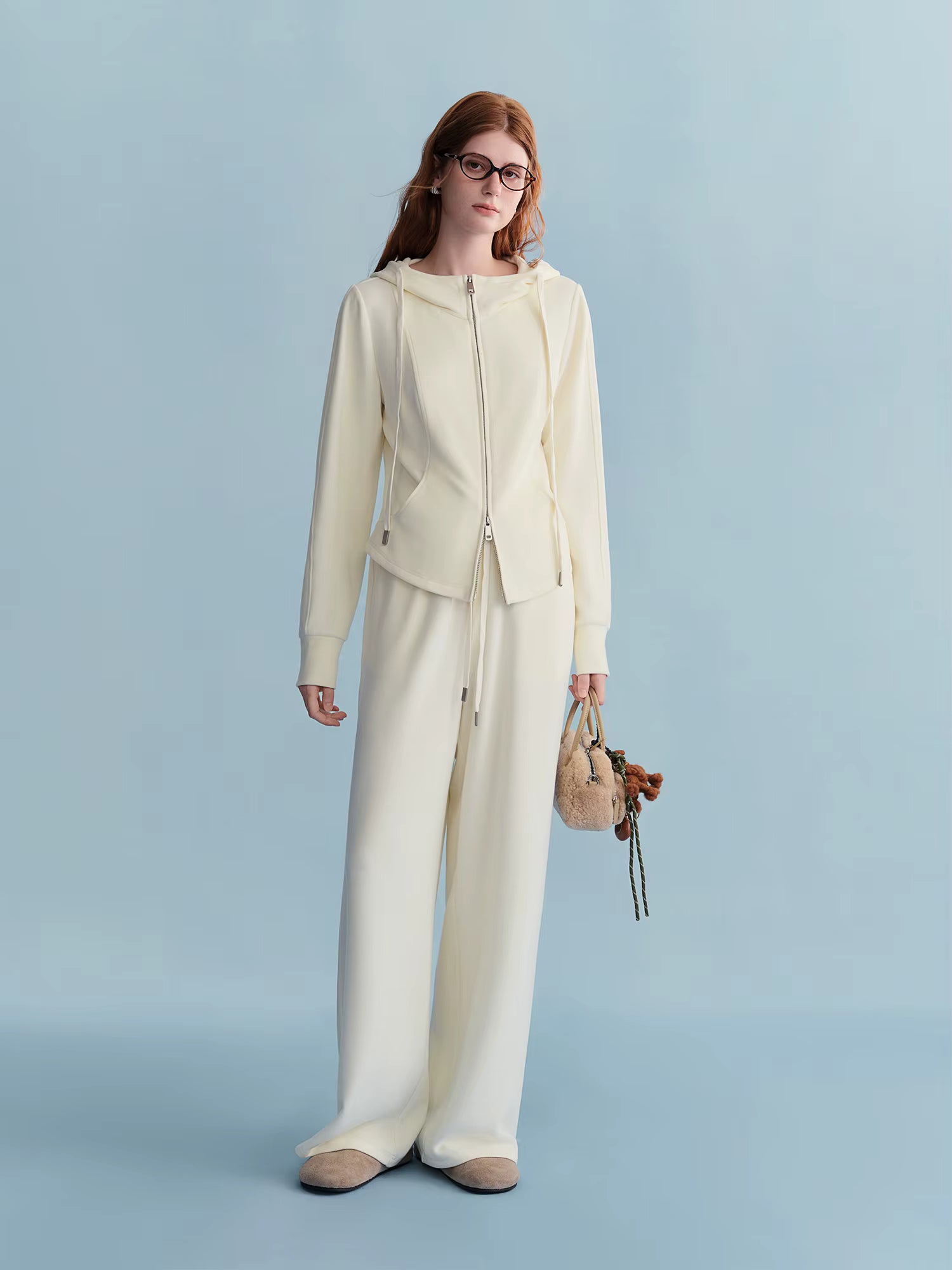 Winter 2025 Women's Waist-Defined Sweatshirt Set - Relaxed Fit Pullover & Joggers Two Piece Loungewear Casual Elegance