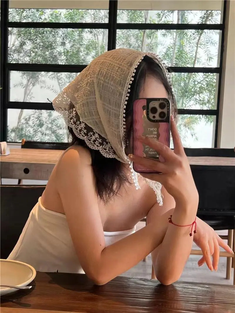 Korean Ins Lace Hair Scarf