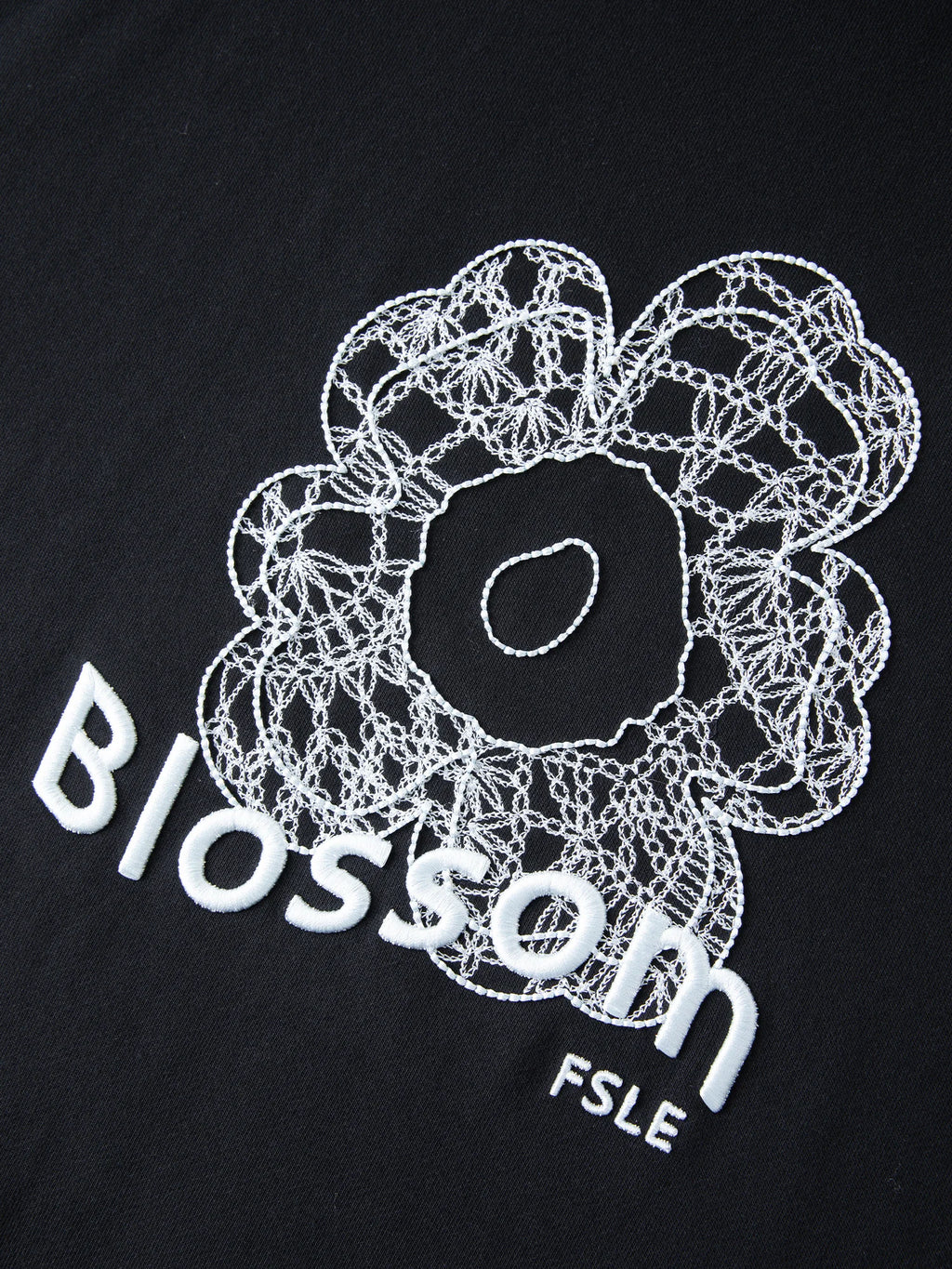 FSLE Winter 2025 Women's Embroidered Drop Shoulder Sweatshirt - 3D Floral Texture Slight Loose Fit Youthful Casual Layering Top