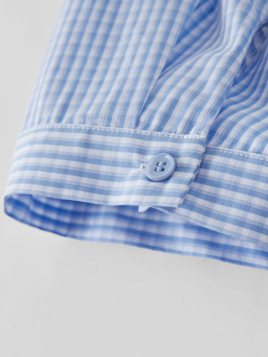 DUSHU Plus Size Retro Style Blue Plaid Short-sleeved Shirt 2025 Summer New Tops Lyocell Lace Stitching Chic Shirt