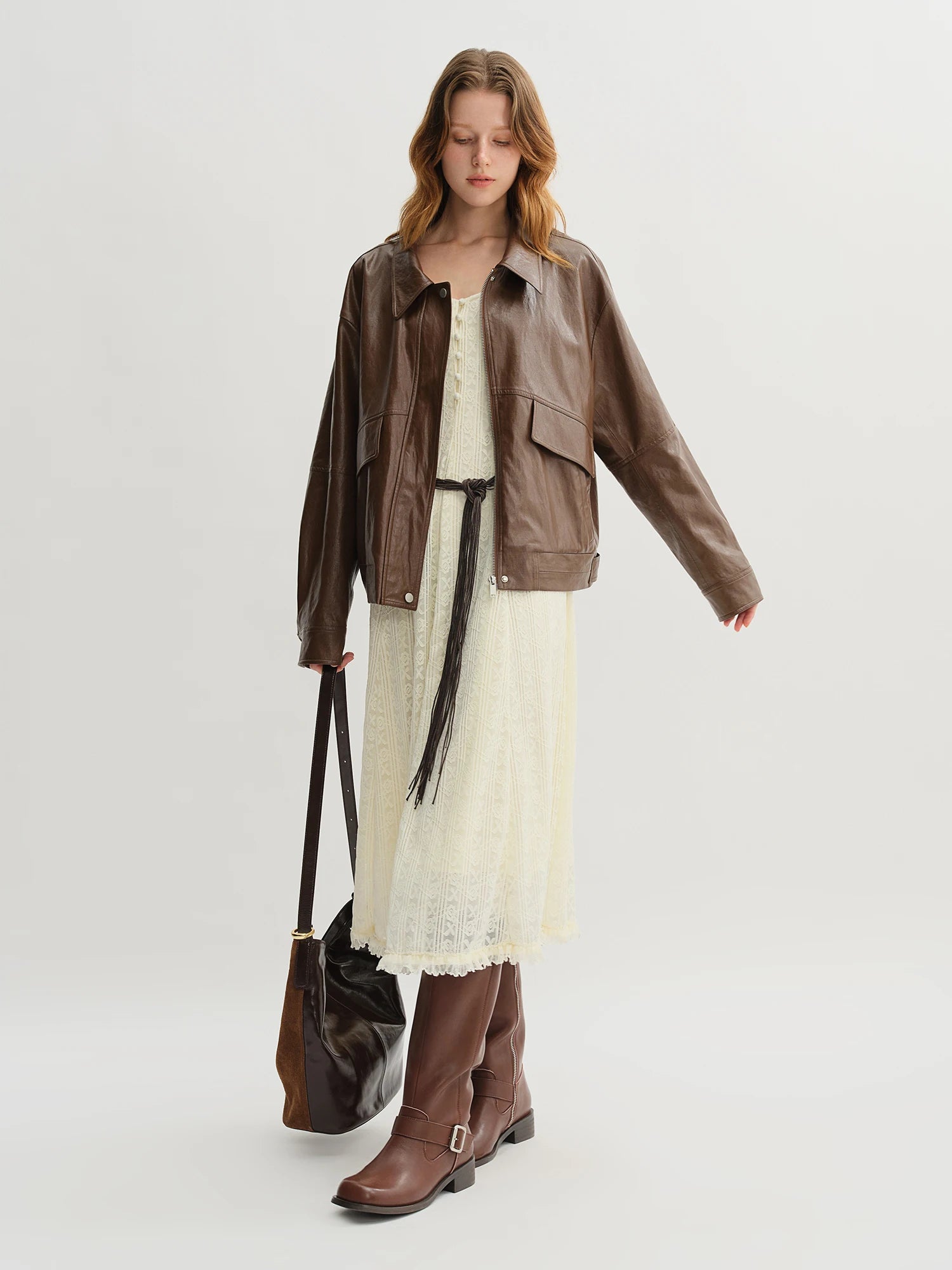 DUSHU Plus Size Peaked Lapel Embroidery Patchwork Blazer Dress Set 2025 New Autumn Lyocell Short Jacket