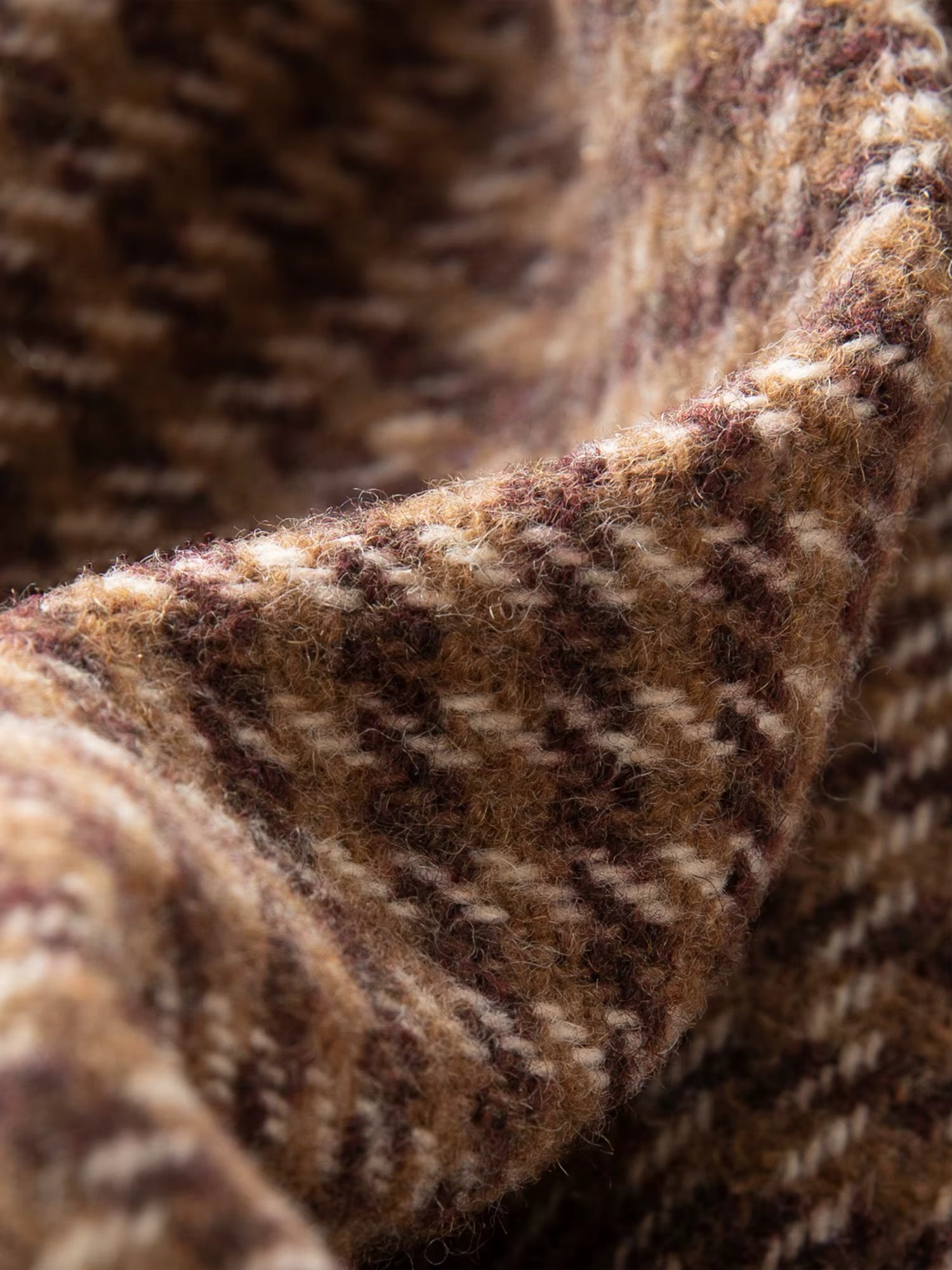 2025 Winter Women's Color Block Houndstooth Short Jacket - Lapel Collar Raglan Sleeve Crop Outerwear for Casual Style