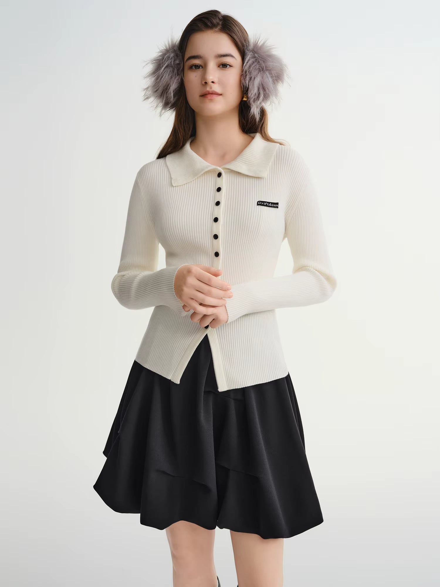 Simple Large Lapel Sweater 2025 Autumn and Winter New Slim-fitting Ribbed Top Long Sleeve Tops Casual Daily Cardigans Ins