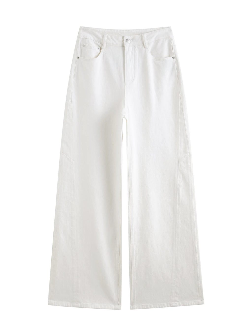 ZIQIAO Petite Retro Wide-leg Jeans for Women 2025 New Chic High Waist Slim Floor-length Pants Straight Drape Pants