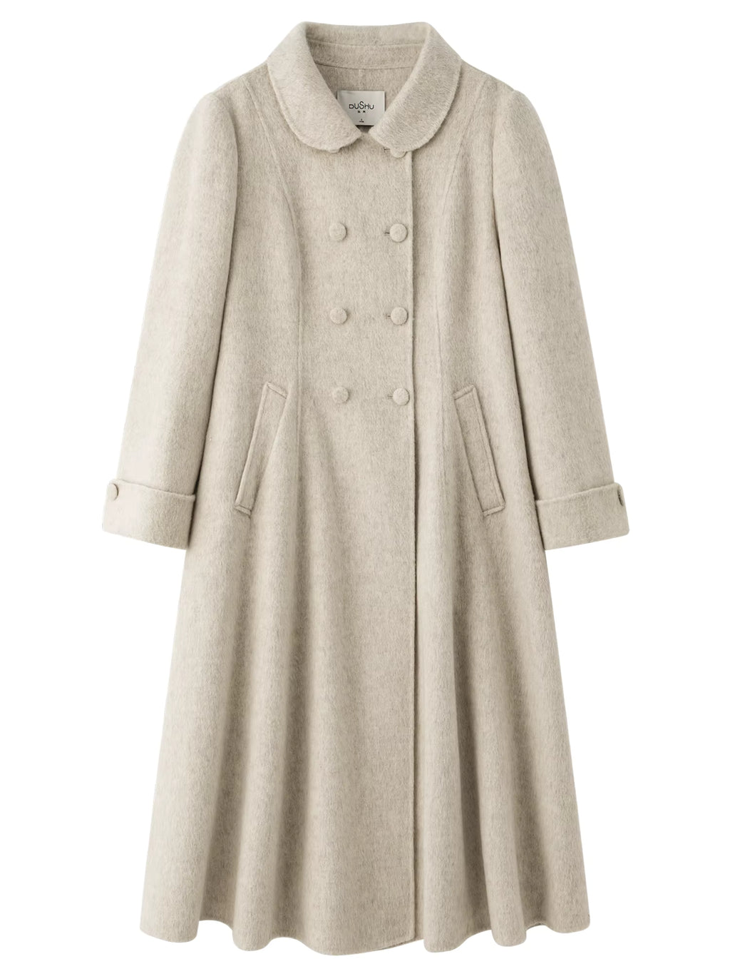 Plus Size Women's Double Breasted Tweed Overcoat 2025 Winter Elegant Loose Fit Long Coat Rich Aesthetic Hepburn Style 1 sold