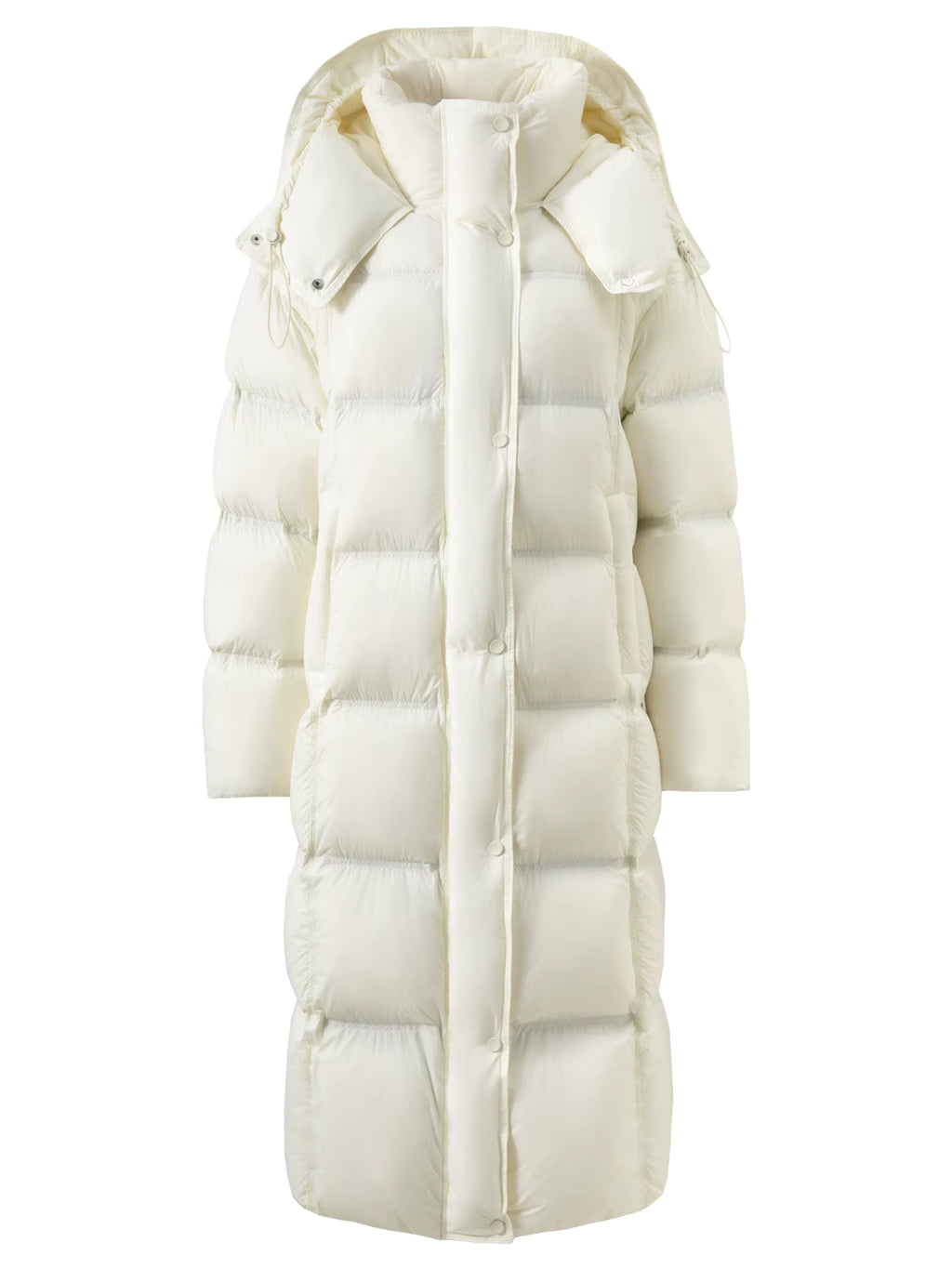 Winter New Women's Long Puffer Down Coat with Hood Two-Tone Color Block Thermal Insulated Jacket Heavy Warm Outerwear
