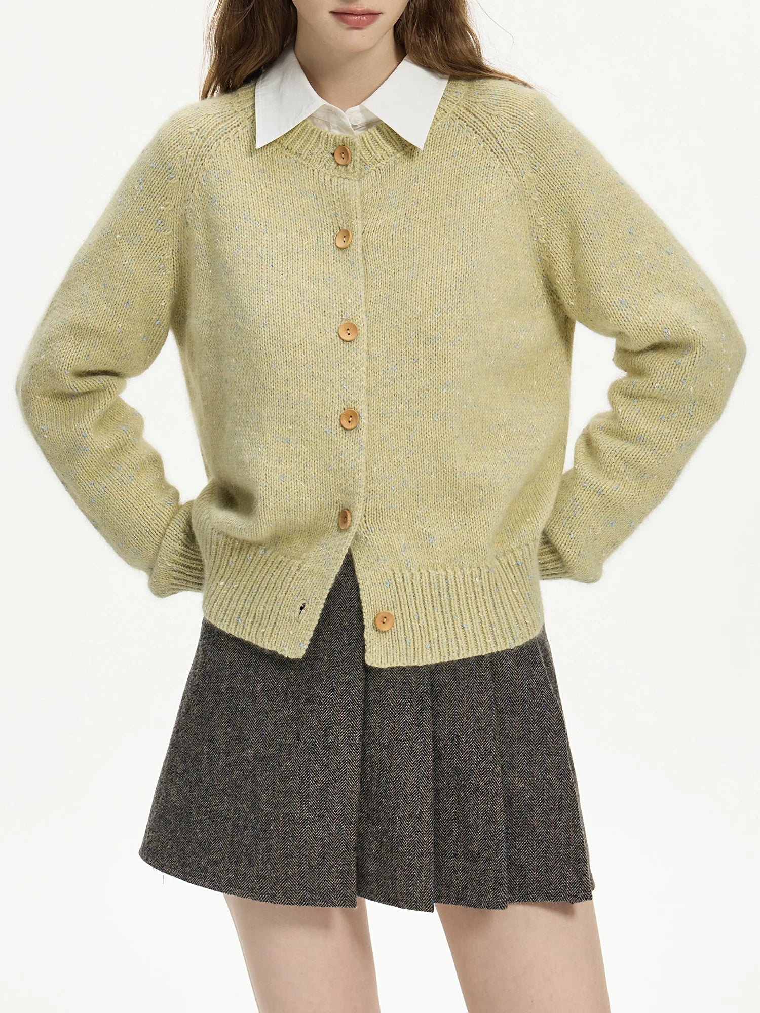 FSLE Office Lady Knitted Cardigan 2024 Winter Clothing New Sweater for Women Casual Loose Women Cardigan Sweater 24FS14261
