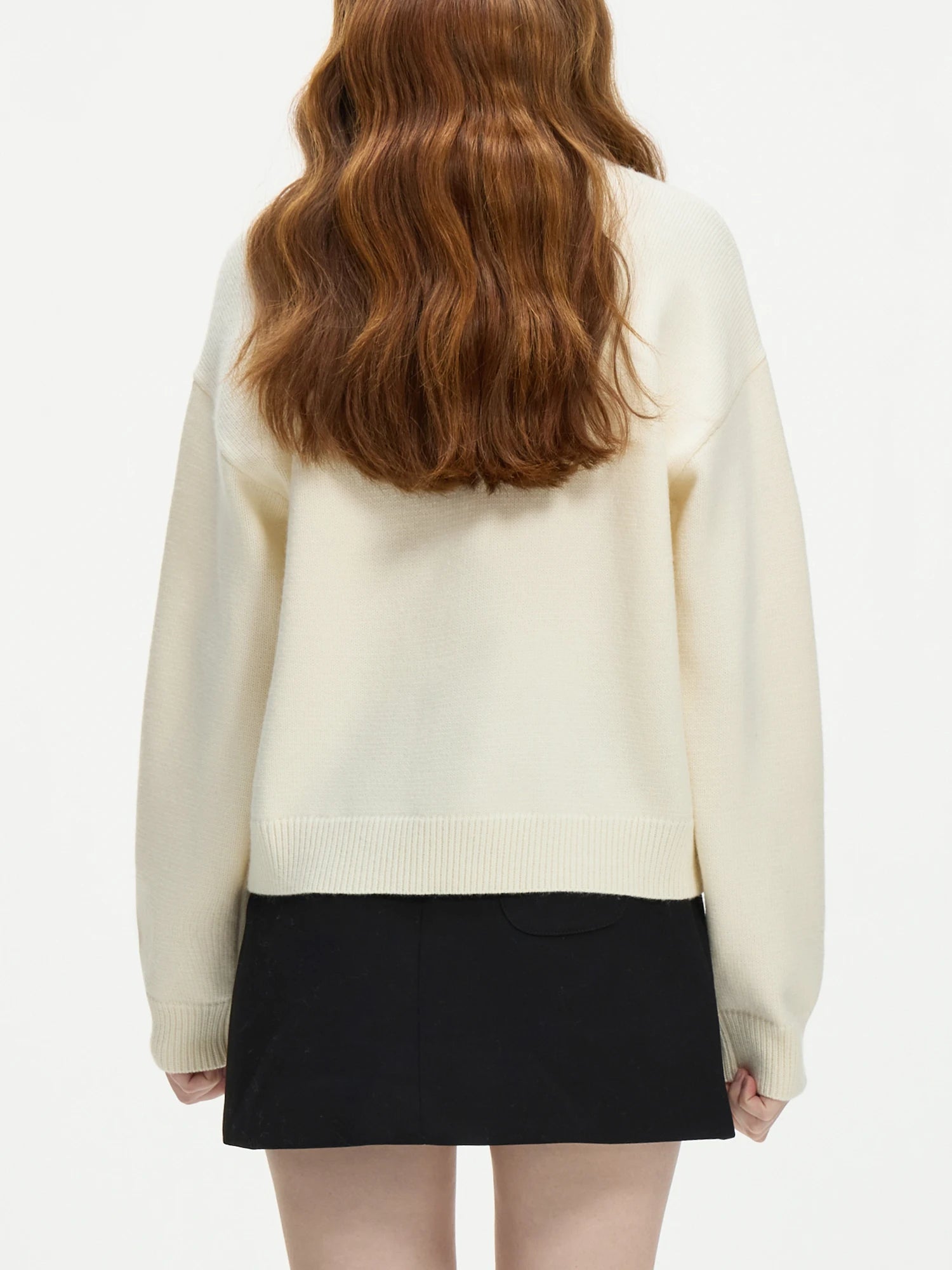 FSLE Red Beige Women Office Lady Women's Winter 2024 New Pullover Knitted Sweater Women Casual Loose 24FS14249