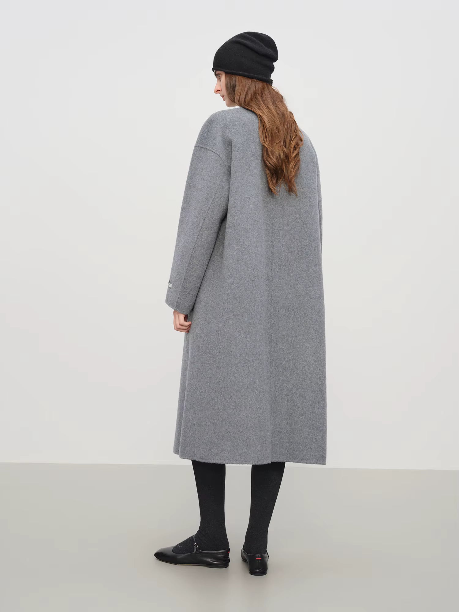 【Premium Series】Cashmere Luxury Casual Standalone Collar Elegant Double Faced Overcoat Women 2025 New Arrival Wool Coat
