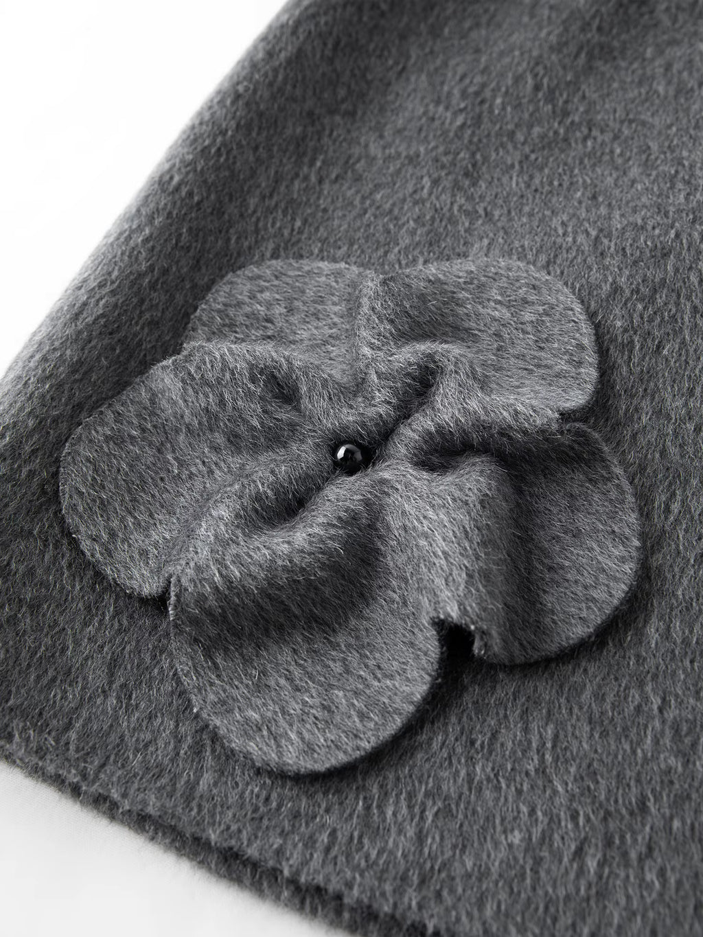 2025 Winter Women Short Wool Blend Coat Set with 3D Floral Pattern - Elegant Two-Piece Outerwear for Casual and Date Nights