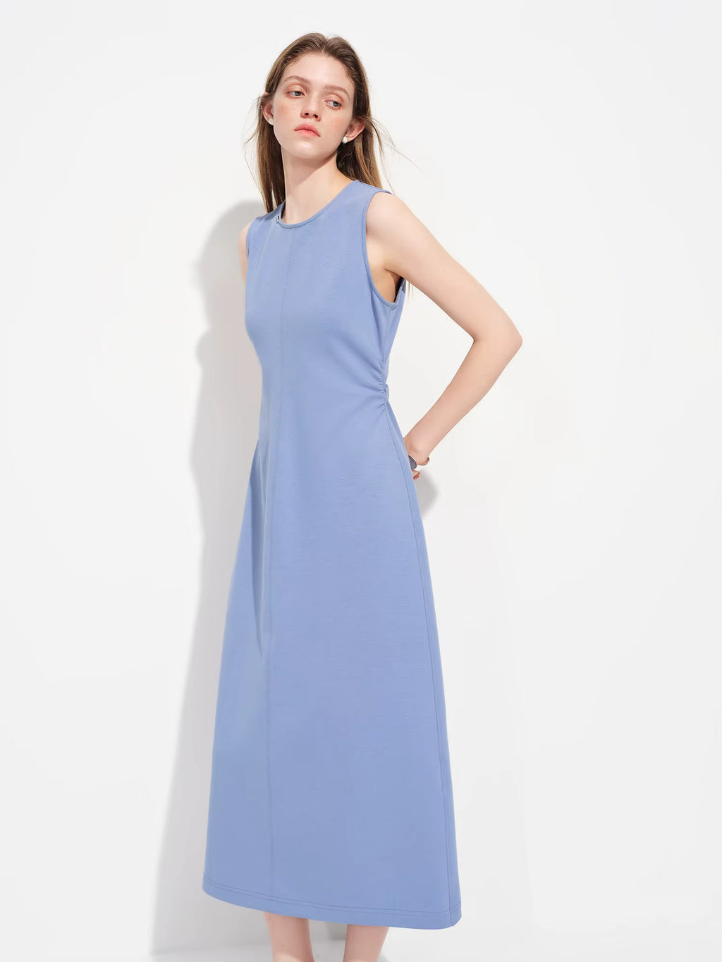 Sleeveless Elegant Waist-cinching Dress Women's Spring 2026 New Style Slim Fit Inner Vest Dress Official Commuting