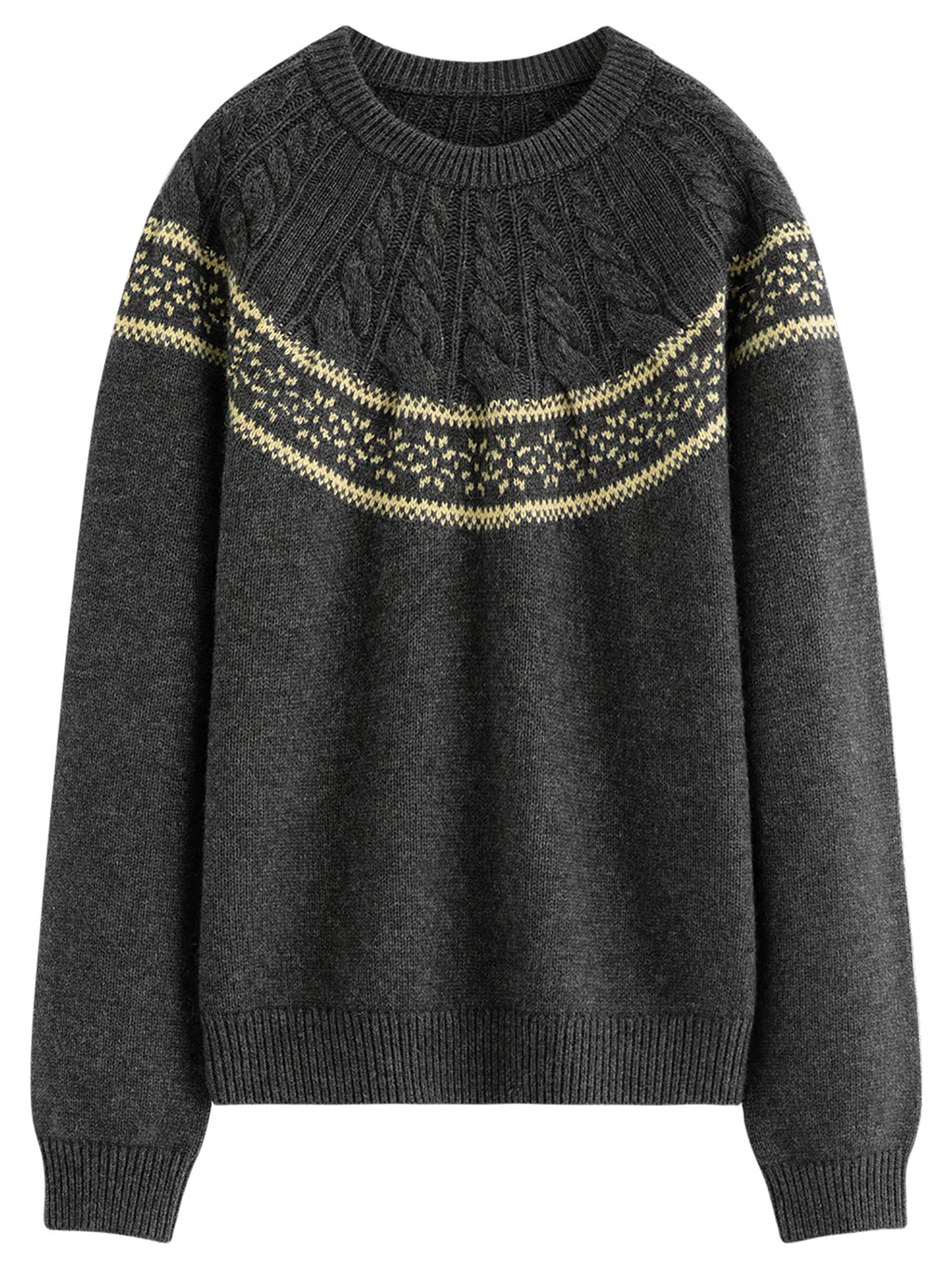 Christmas Retro Fair Isle Color Block Knit Sweater Women 2025 New Winter Round Neck Pullover Cozy Y2K Holiday Fashion Gift
