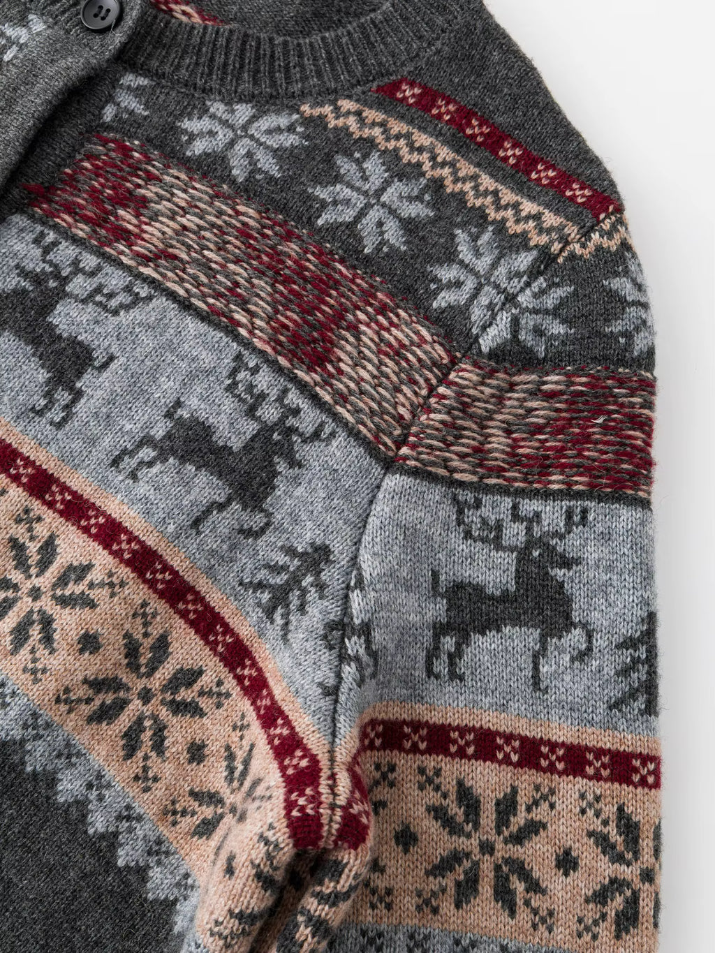 Christmas Sweater Women's Fair Isle Pattern Long Sleeve Knit Cardigan 2025 Winter Wool Blend Sweater Cozy Chic Casual